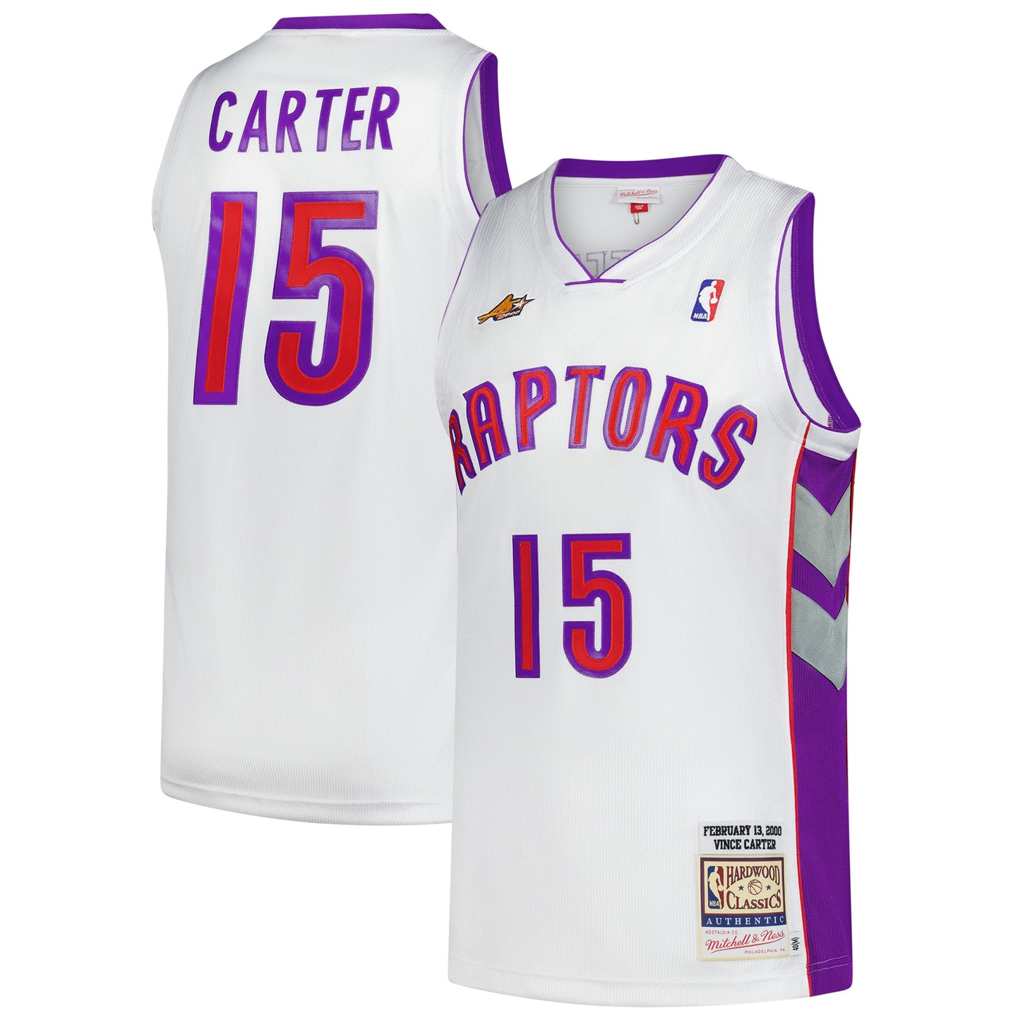 Men's Toronto Raptors Vince Carter Mitchell & Ness White 2000 NBA All-Star Game Authentic Jersey
