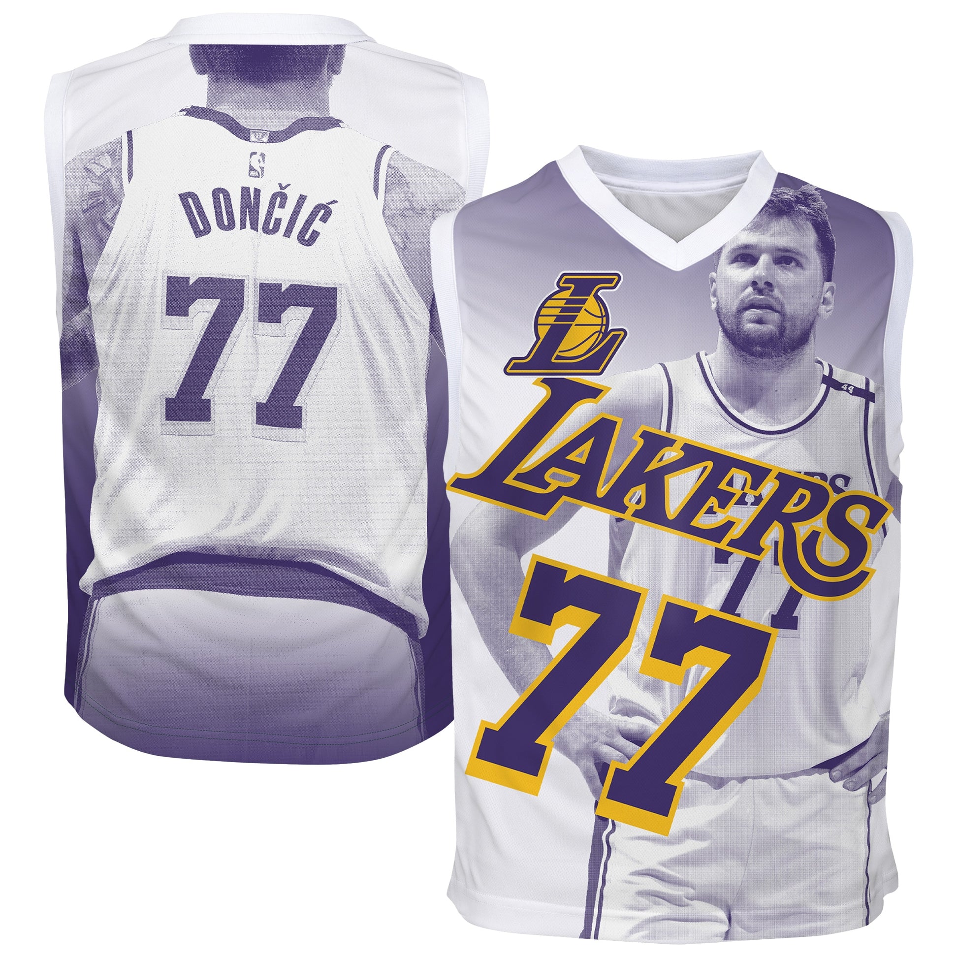 Youth Los Angeles Lakers Luka Dončić Outerstuff Purple Hometown Fashion Jersey