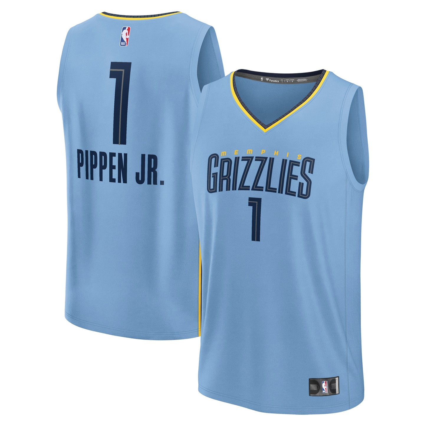 Men's Memphis Grizzlies Scotty Pippen Jr. Fanatics Light Blue Fast Break Replica Player Jersey - Statement Edition
