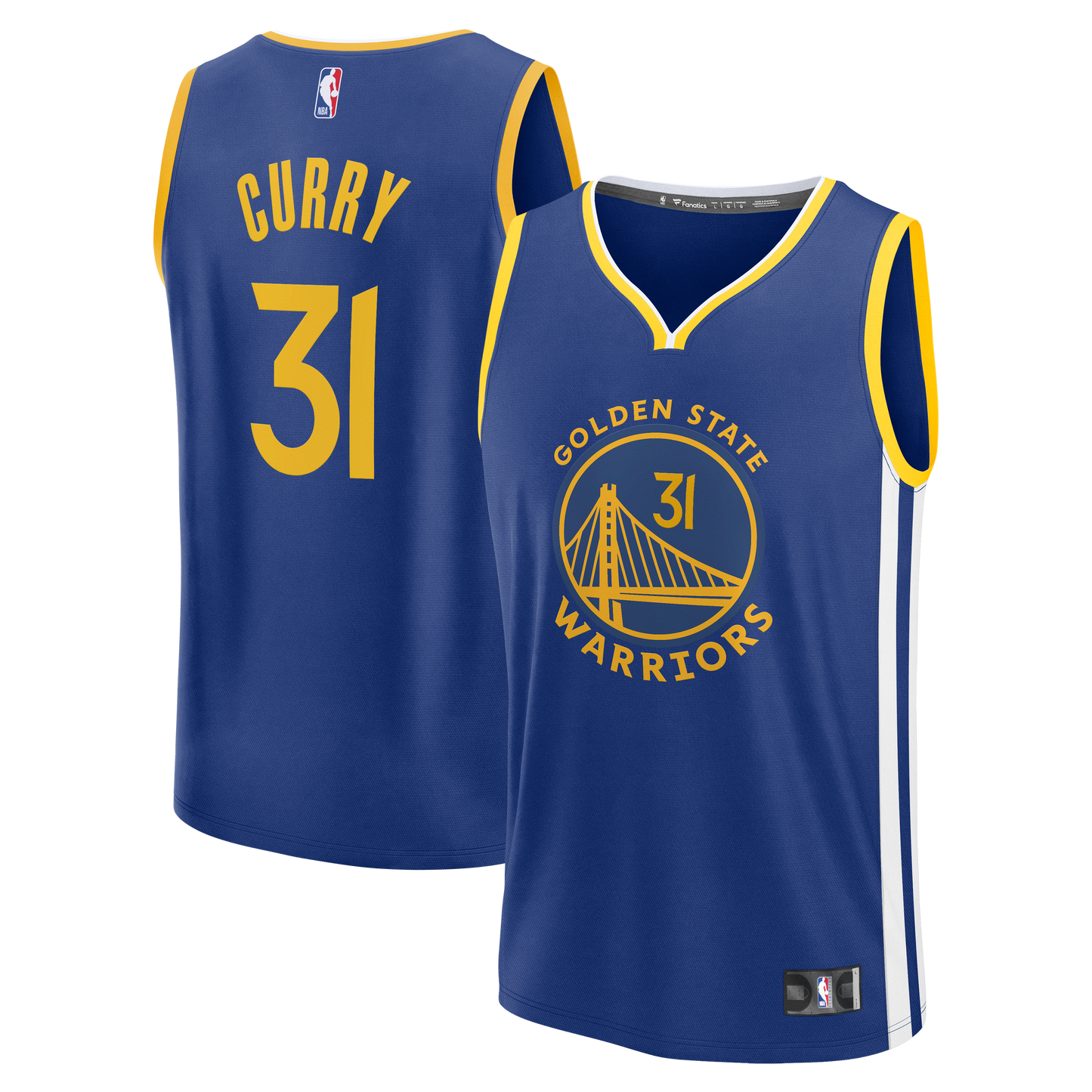 Men's Golden State Warriors Seth Curry Fanatics Blue Fast Break Replica Jersey - Icon Edition