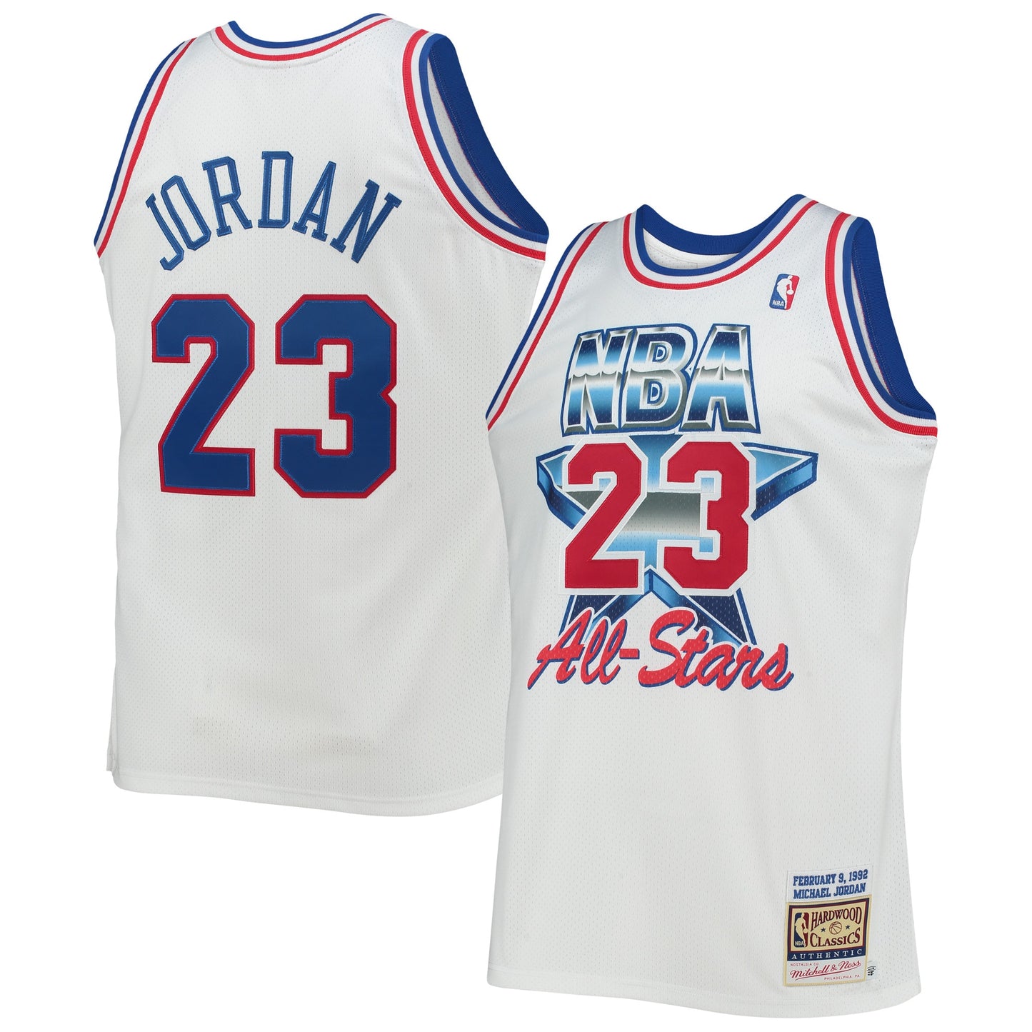 Men's Eastern Conference Michael Jordan Mitchell & Ness White Hardwood Classics 1992 NBA All-Star Game Authentic Jersey