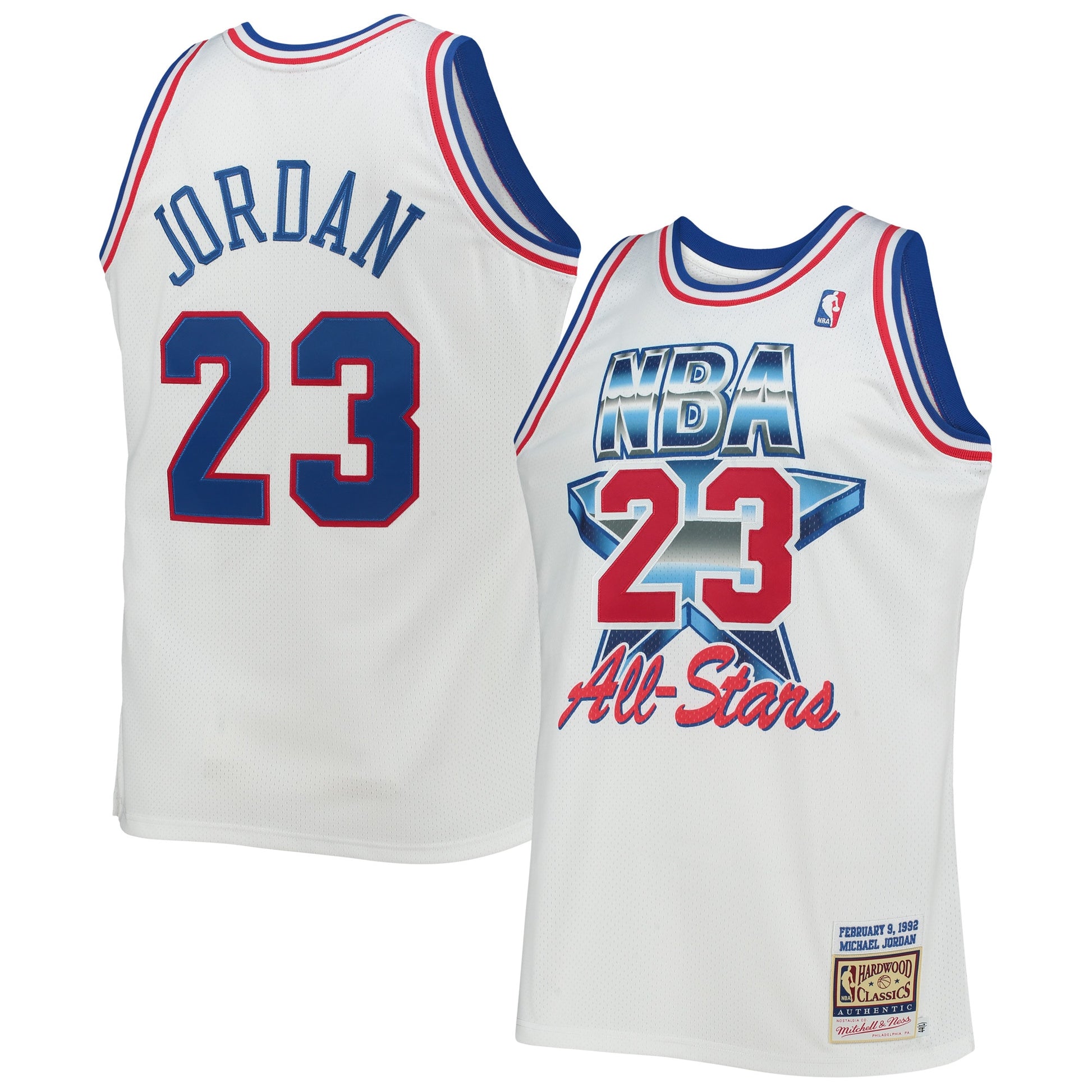 Men's Eastern Conference Michael Jordan Mitchell & Ness White Hardwood Classics 1992 NBA All-Star Game Authentic Jersey