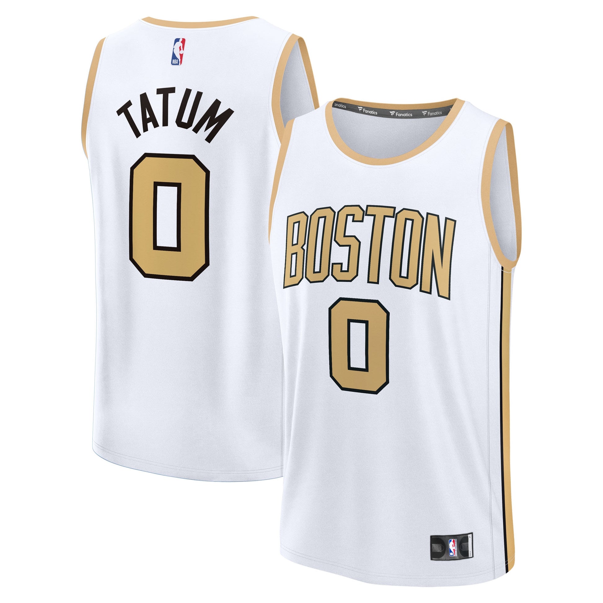Men's Boston Celtics Jayson Tatum Fanatics White 2025/26 City Edition Fast Break Jersey
