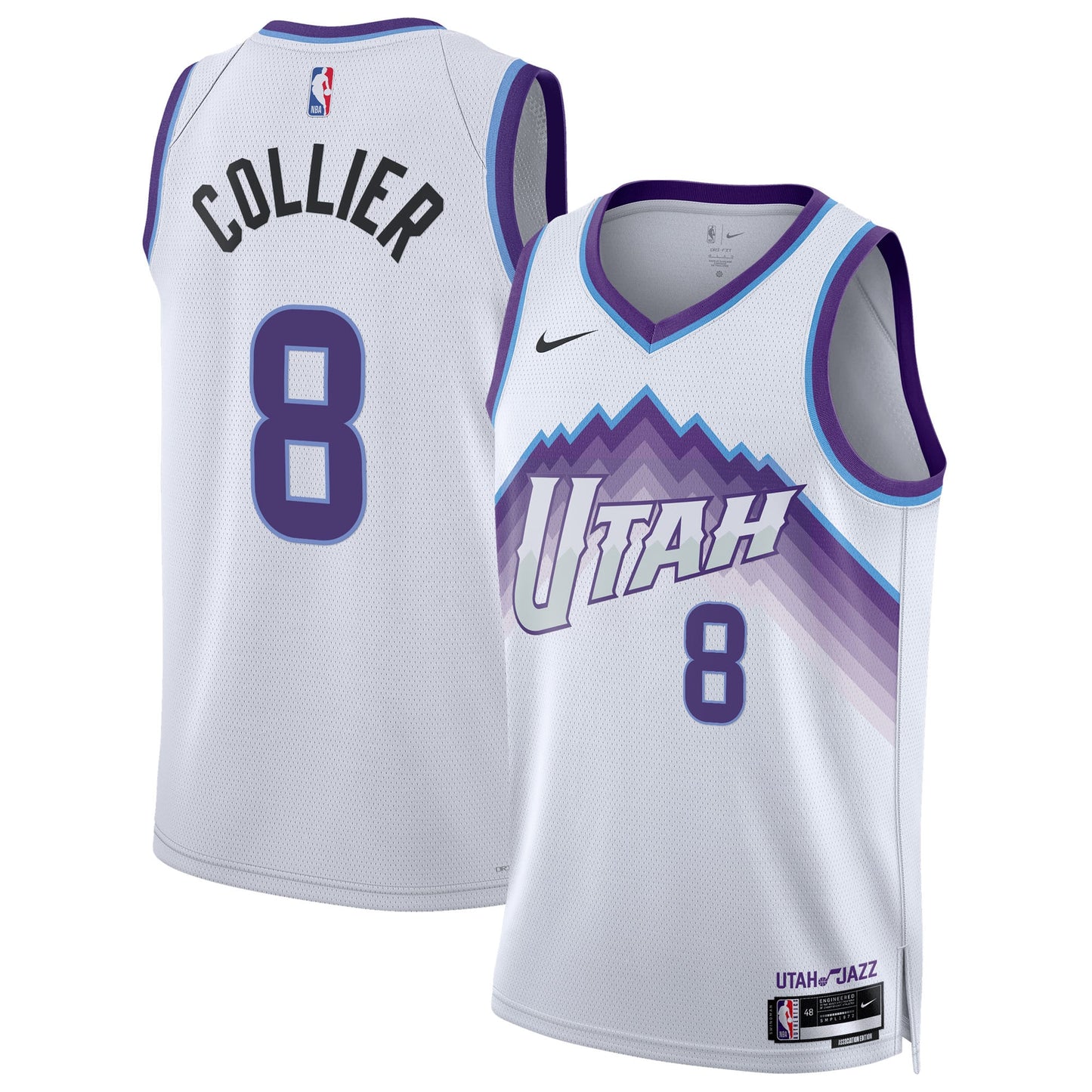 Unisex Utah Jazz Isaiah Collier Nike White Swingman Jersey - Association Edition