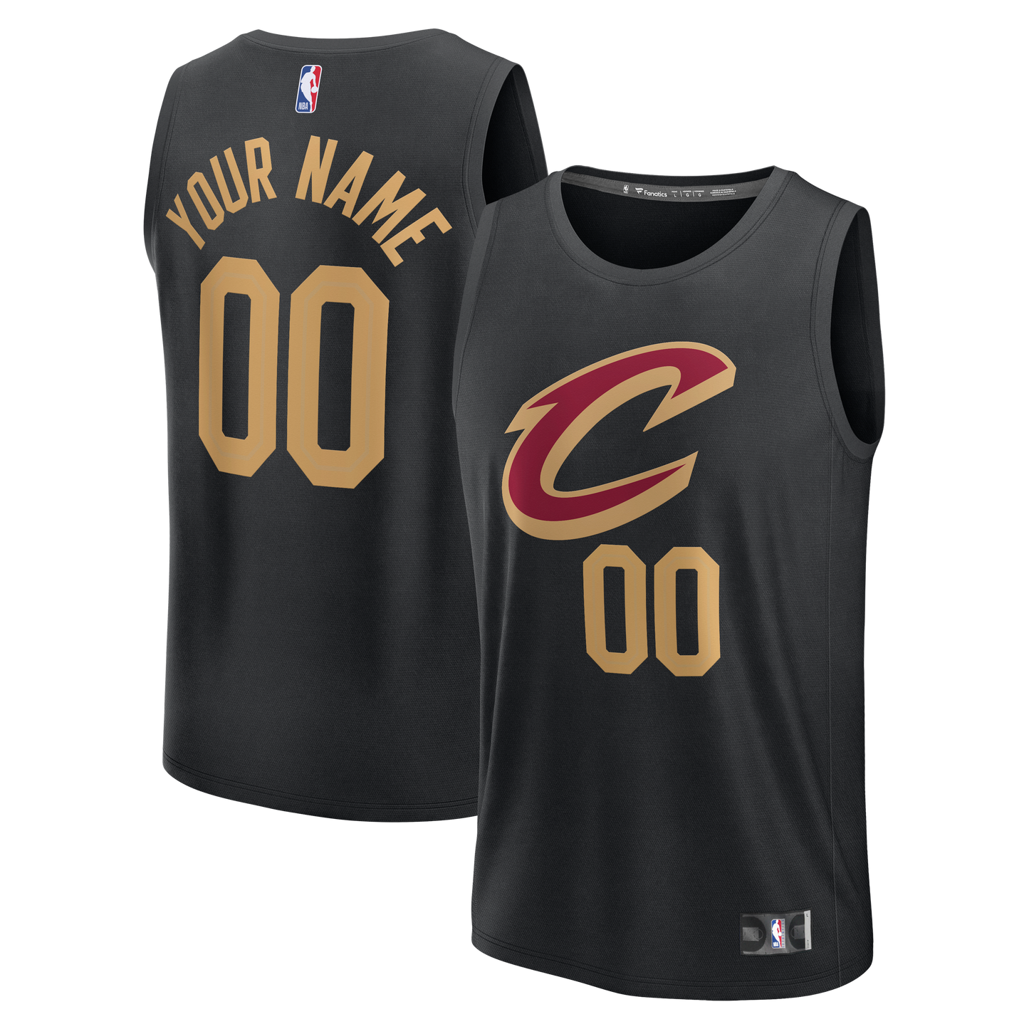 Youth Cleveland Cavaliers Fanatics Black Fast Break Custom Jersey - Statement Edition