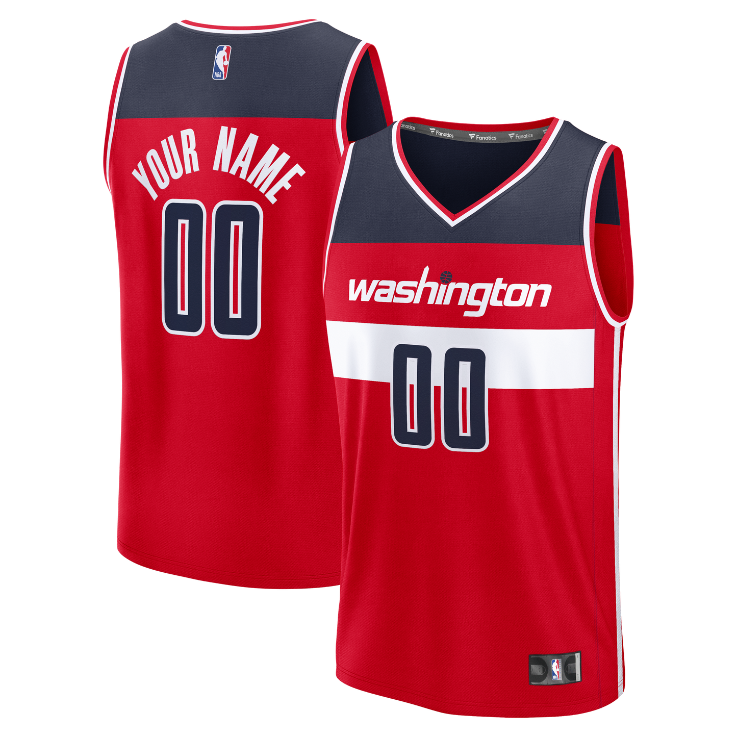 Men's Washington Wizards Fanatics Red Fastbreak Custom Jersey - Icon Edition