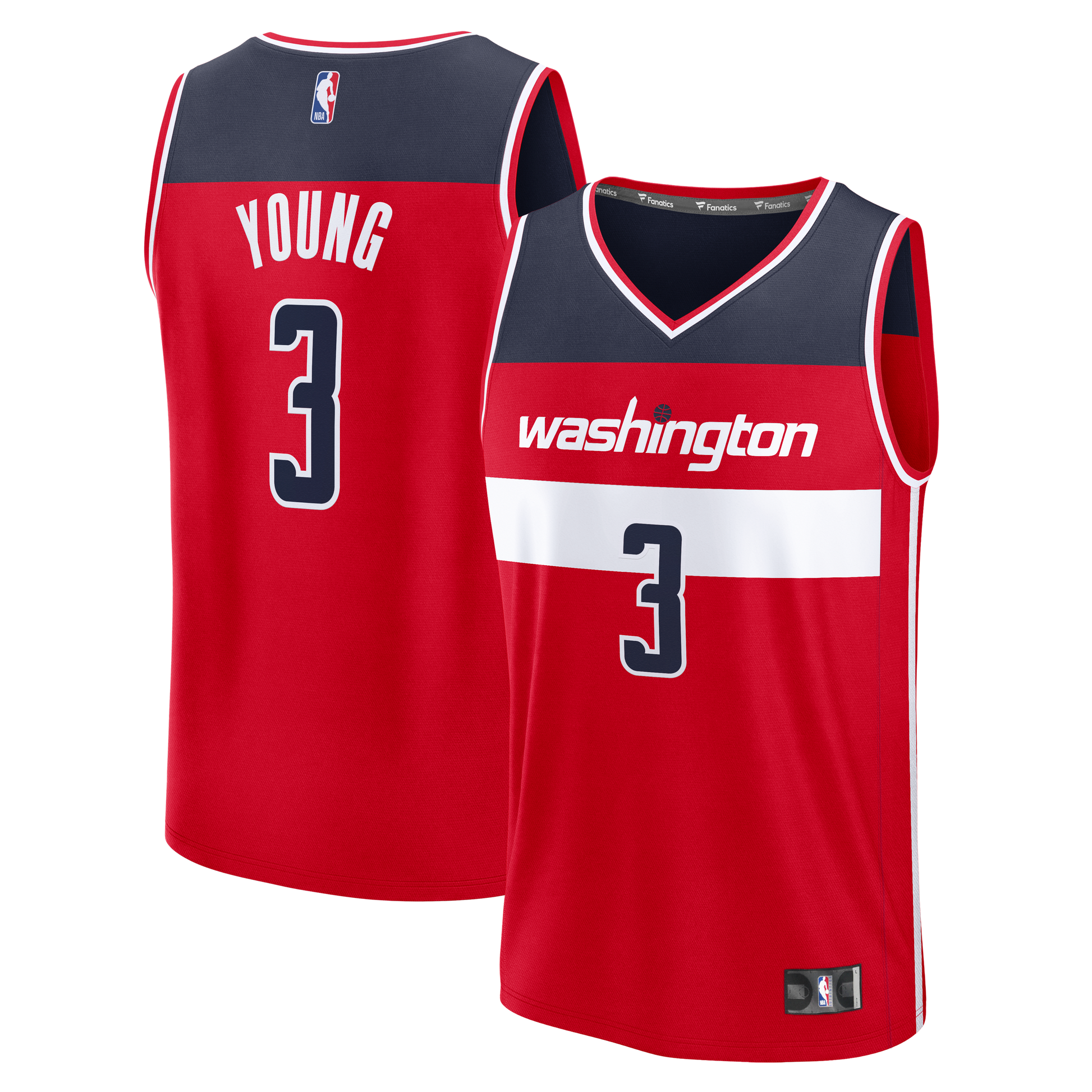 Men's Washington Wizards Trae Young Fanatics Red Fast Break Jersey - Icon Edition