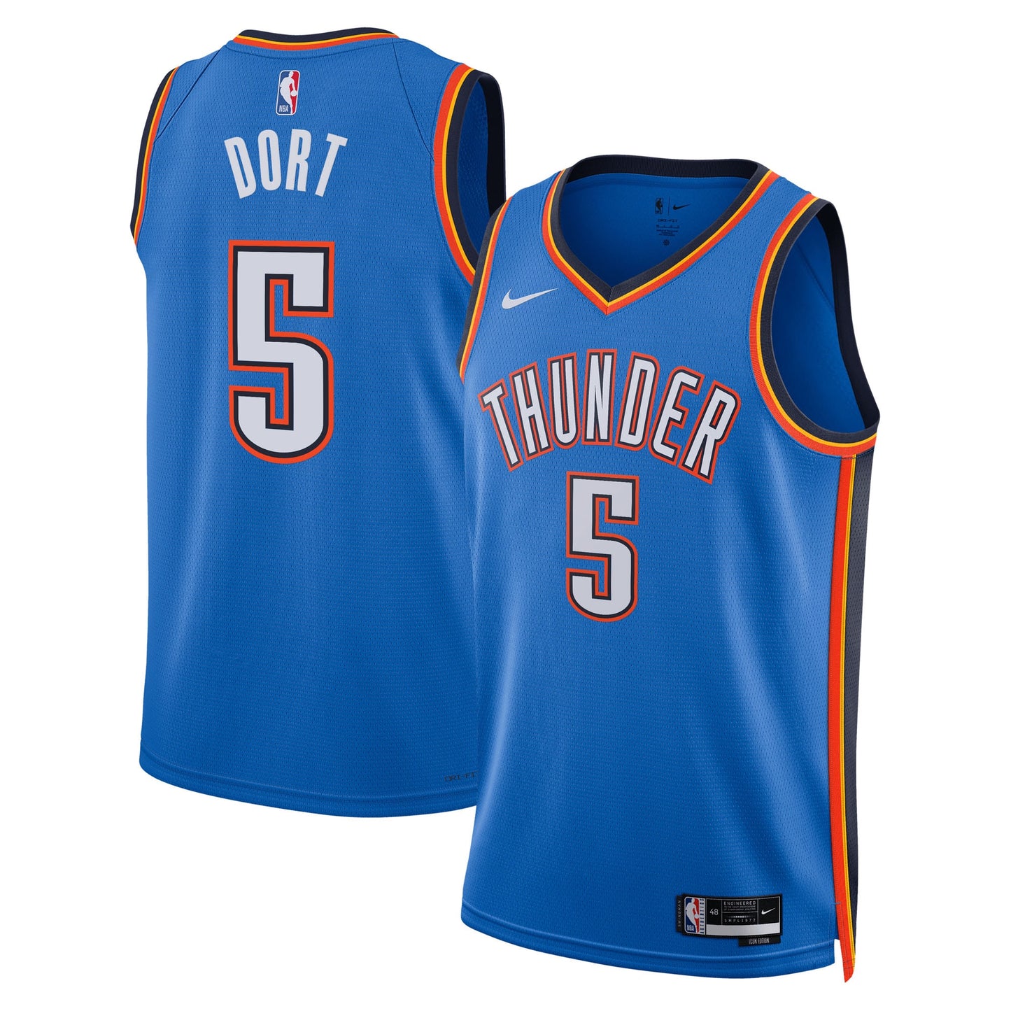 Unisex Oklahoma City Thunder Luguentz Dort Nike Blue Swingman Jersey - Icon Edition