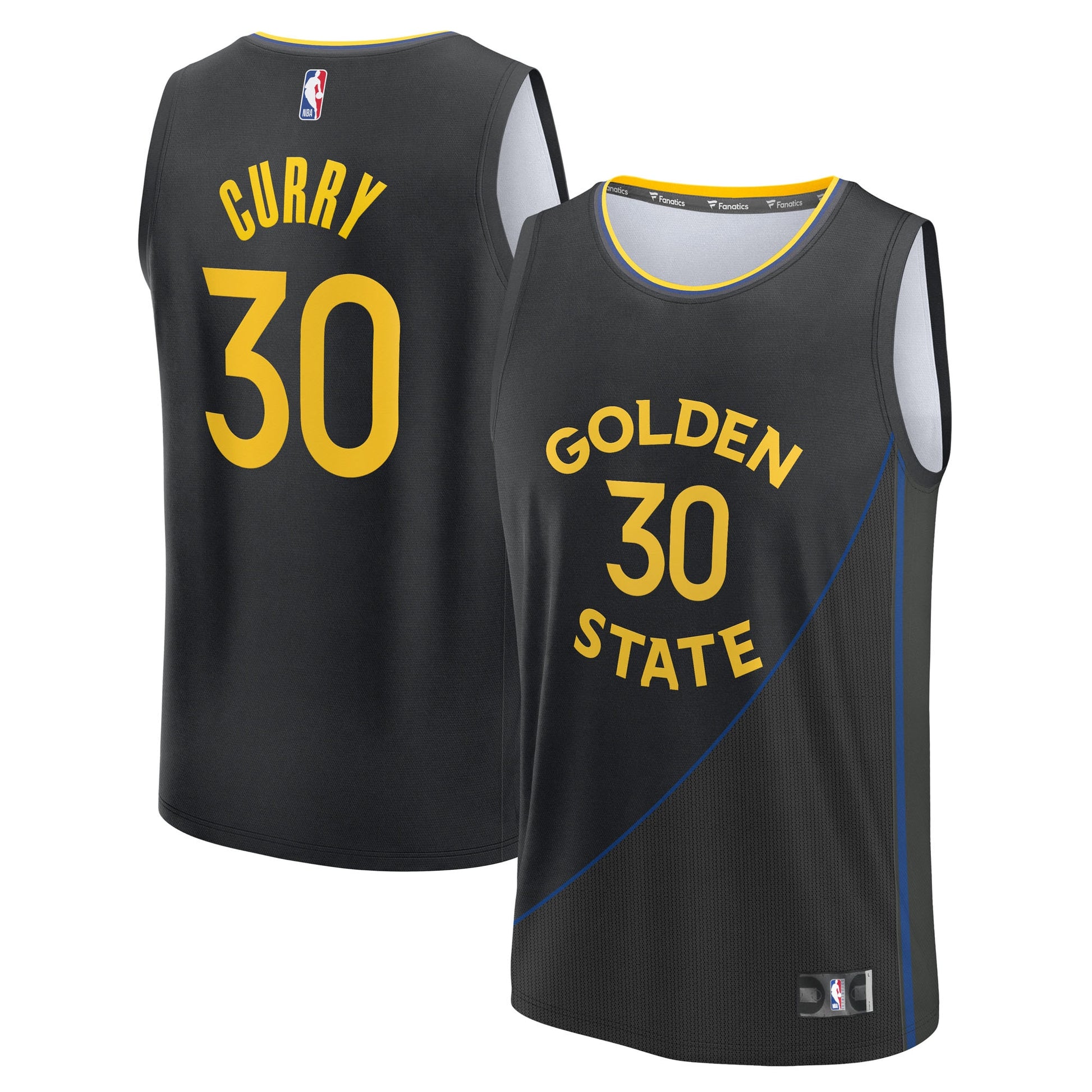 Youth Golden State Warriors Stephen Curry Fanatics Black Fast Break Replica Player Jersey - Statement Edition