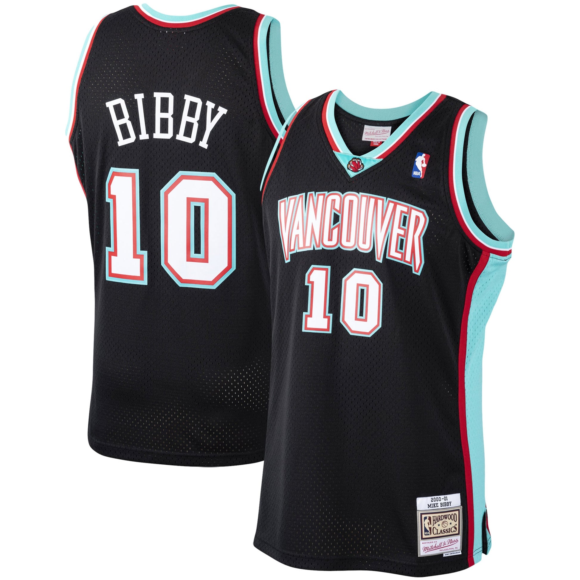 Men's Vancouver Grizzlies Mike Bibby Mitchell & Ness Black 2000/01 Hardwood Classics Swingman Jersey