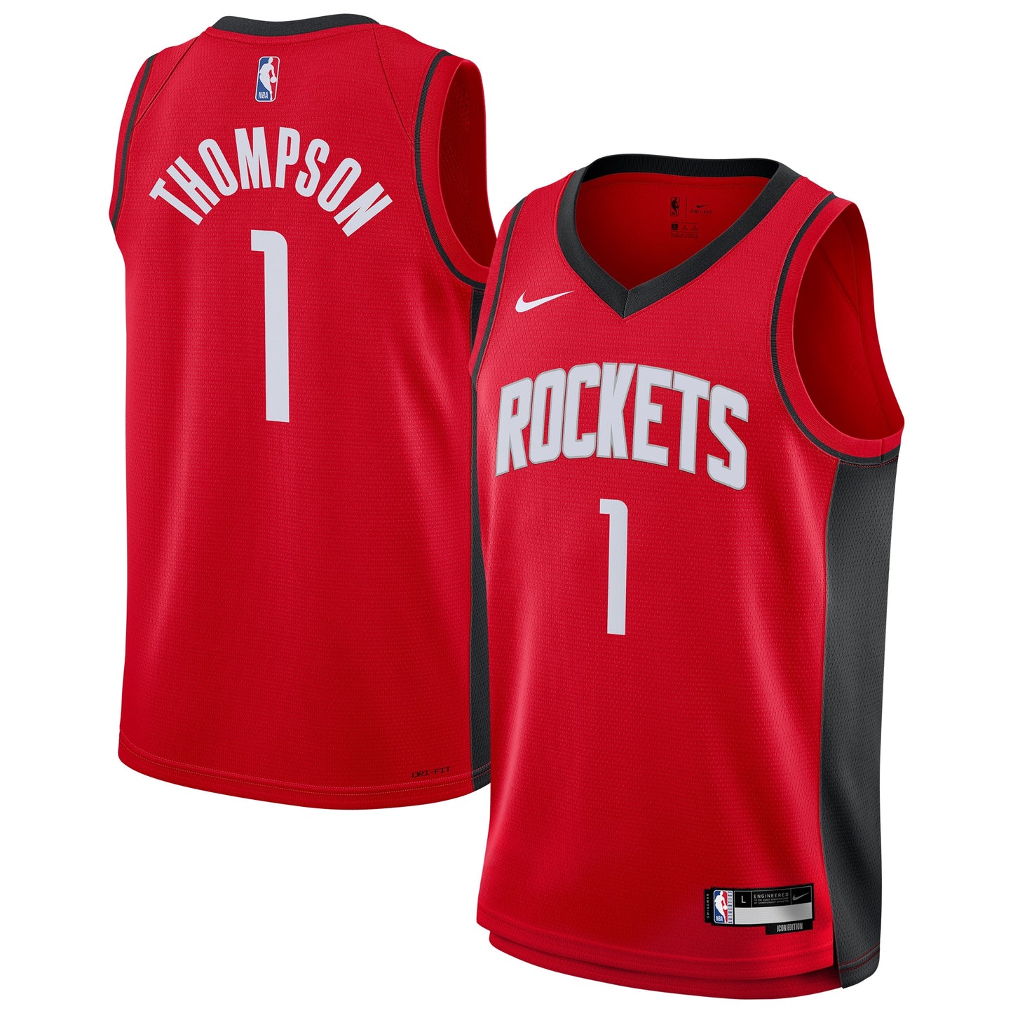 Youth Houston Rockets Amen Thompson Nike Red Swingman Jersey - Icon Edition