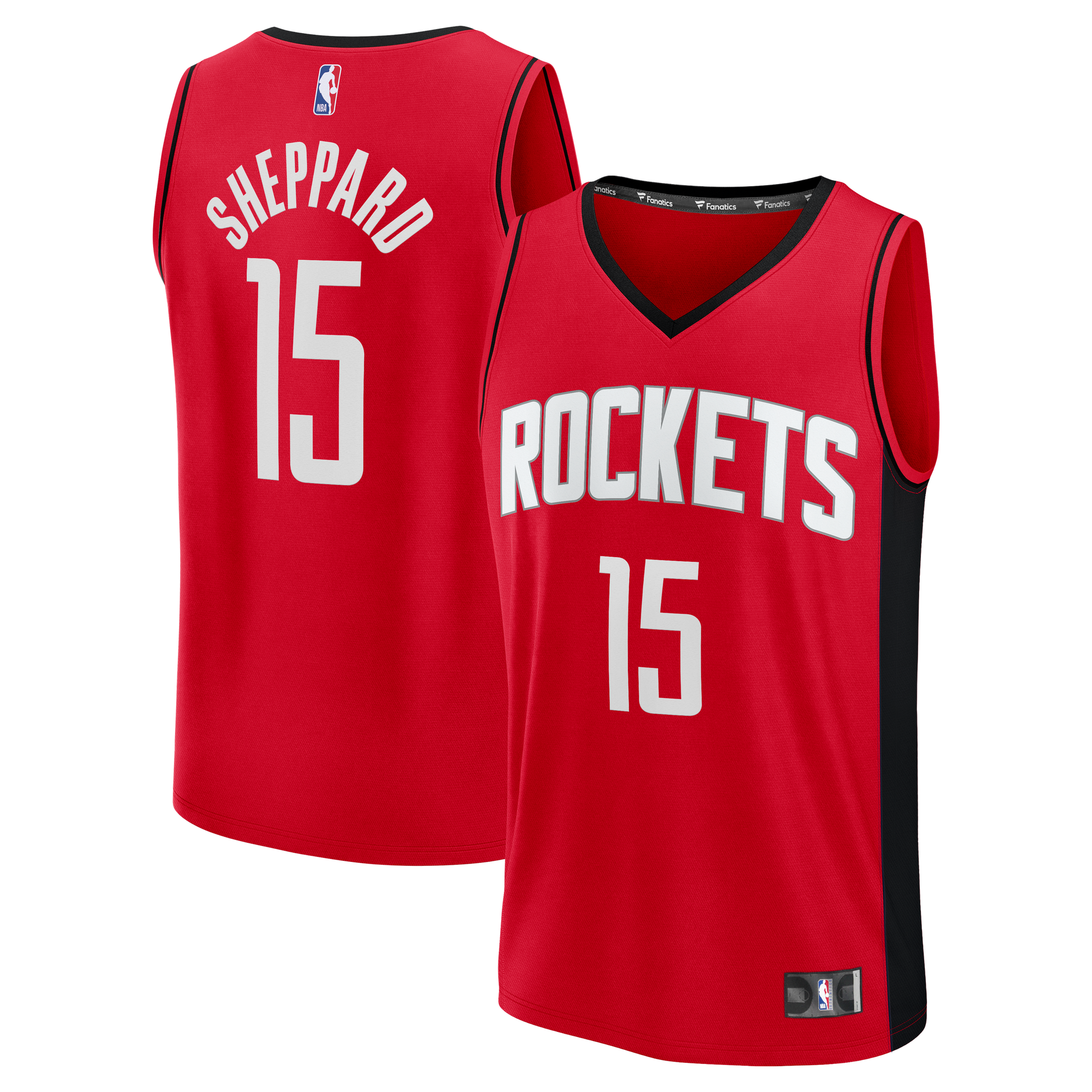 Men's Houston Rockets Reed Sheppard Fanatics Red Fast Break Replica Jersey - Icon Edition