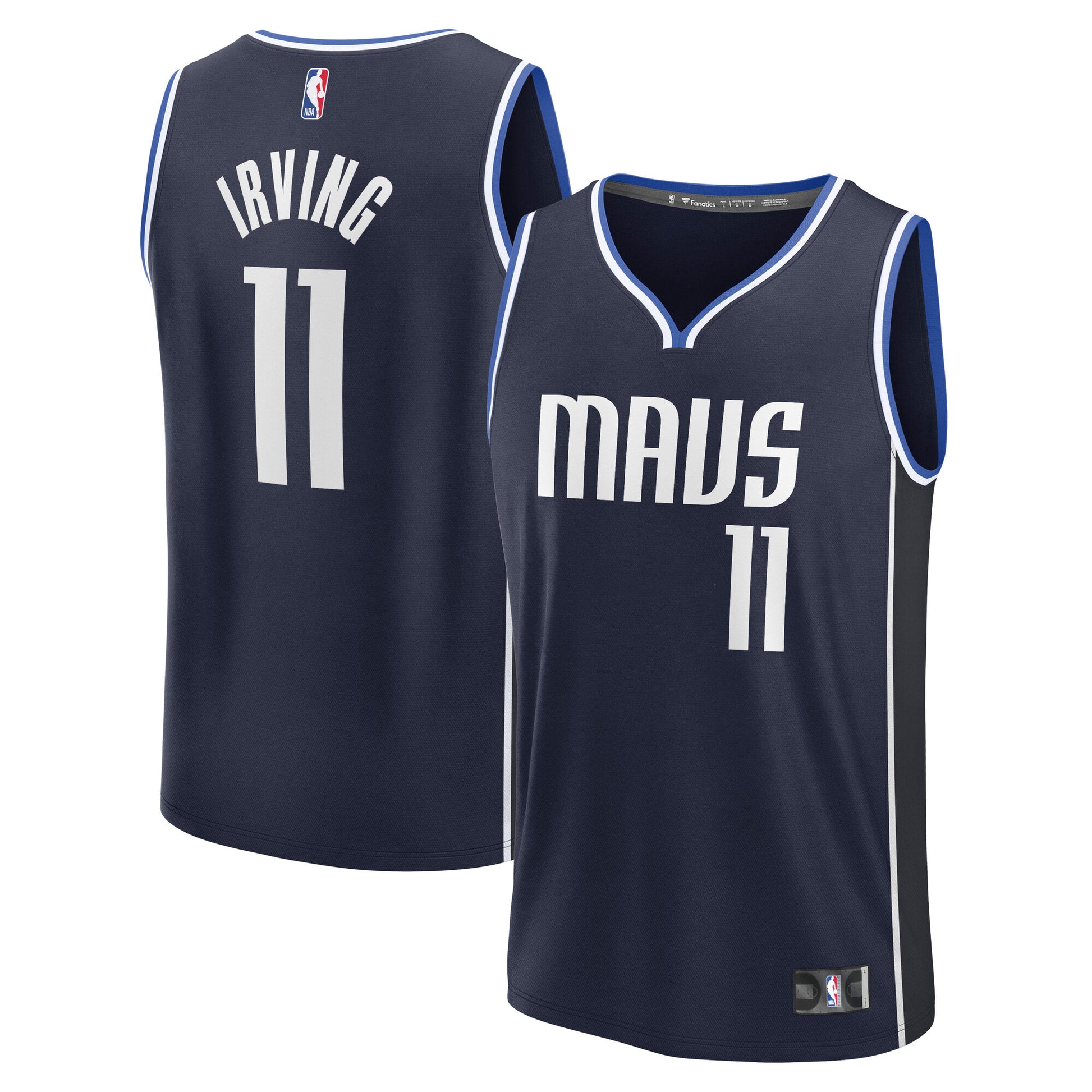 Men's Dallas Mavericks Kyrie Irving Fanatics Navy Fast Break Replica Player Jersey - Statement Edition