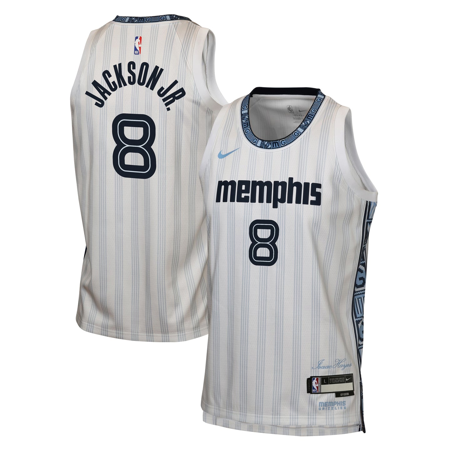 Youth Memphis Grizzlies Jaren Jackson Jr. Nike White 2025/26 City Edition Swingman Jersey