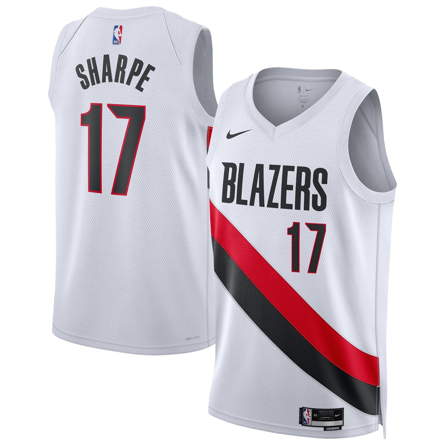 Unisex Portland Trail Blazers Shaedon Sharpe Nike White Swingman Player Jersey - Association Edition