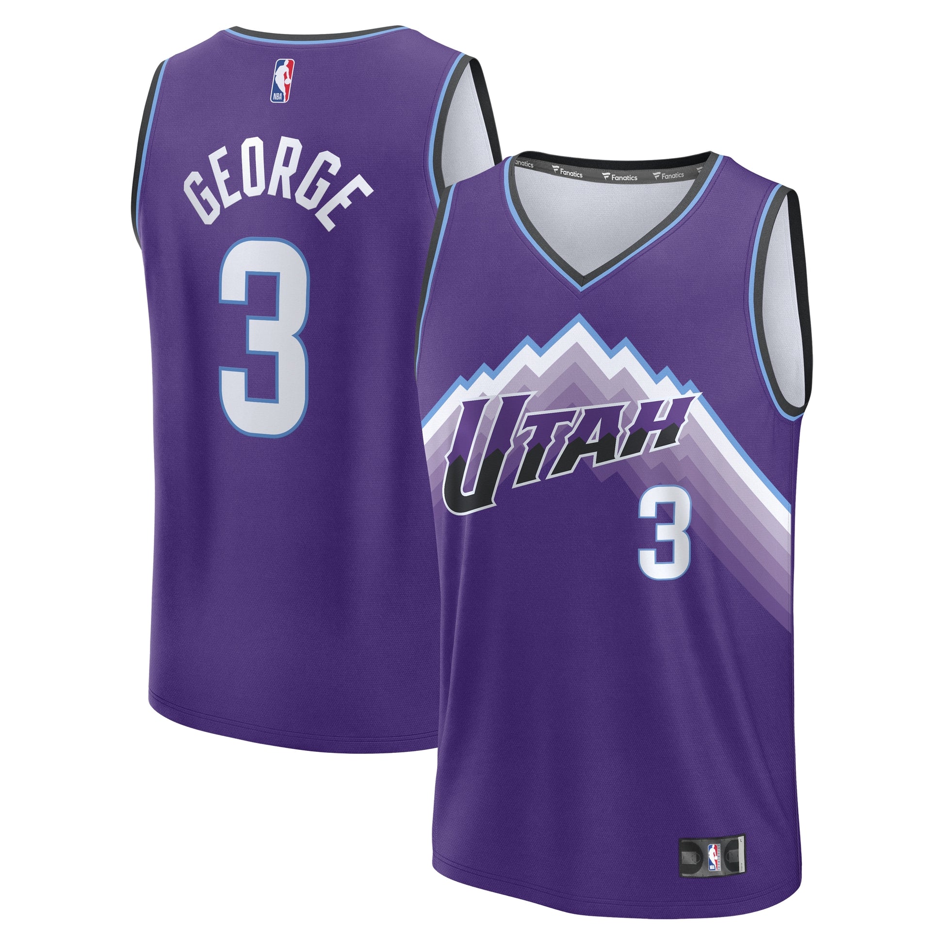 Men's Utah Jazz Keyonte George Fanatics Purple Fast Break Jersey - Icon Edition