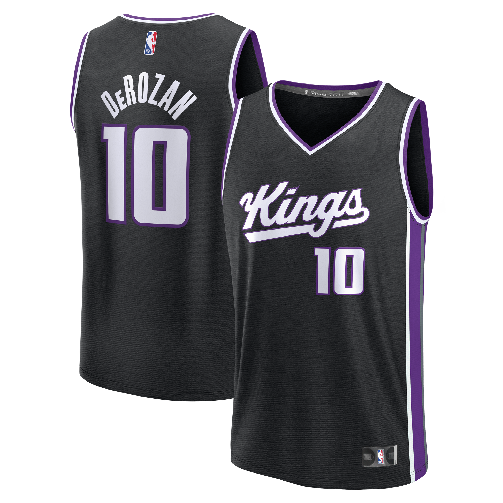 Men's Sacramento Kings DeMar DeRozan Fanatics Black Fast Break Replica Player Jersey - Icon Edition
