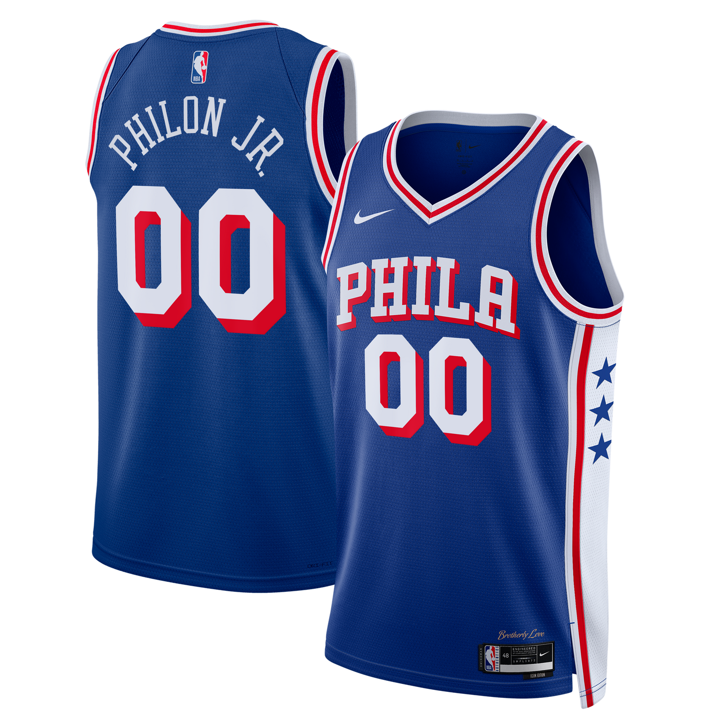 Youth Philadelphia 76ers Labaron Philon Jr. Nike Royal Swingman Jersey - Icon Edition