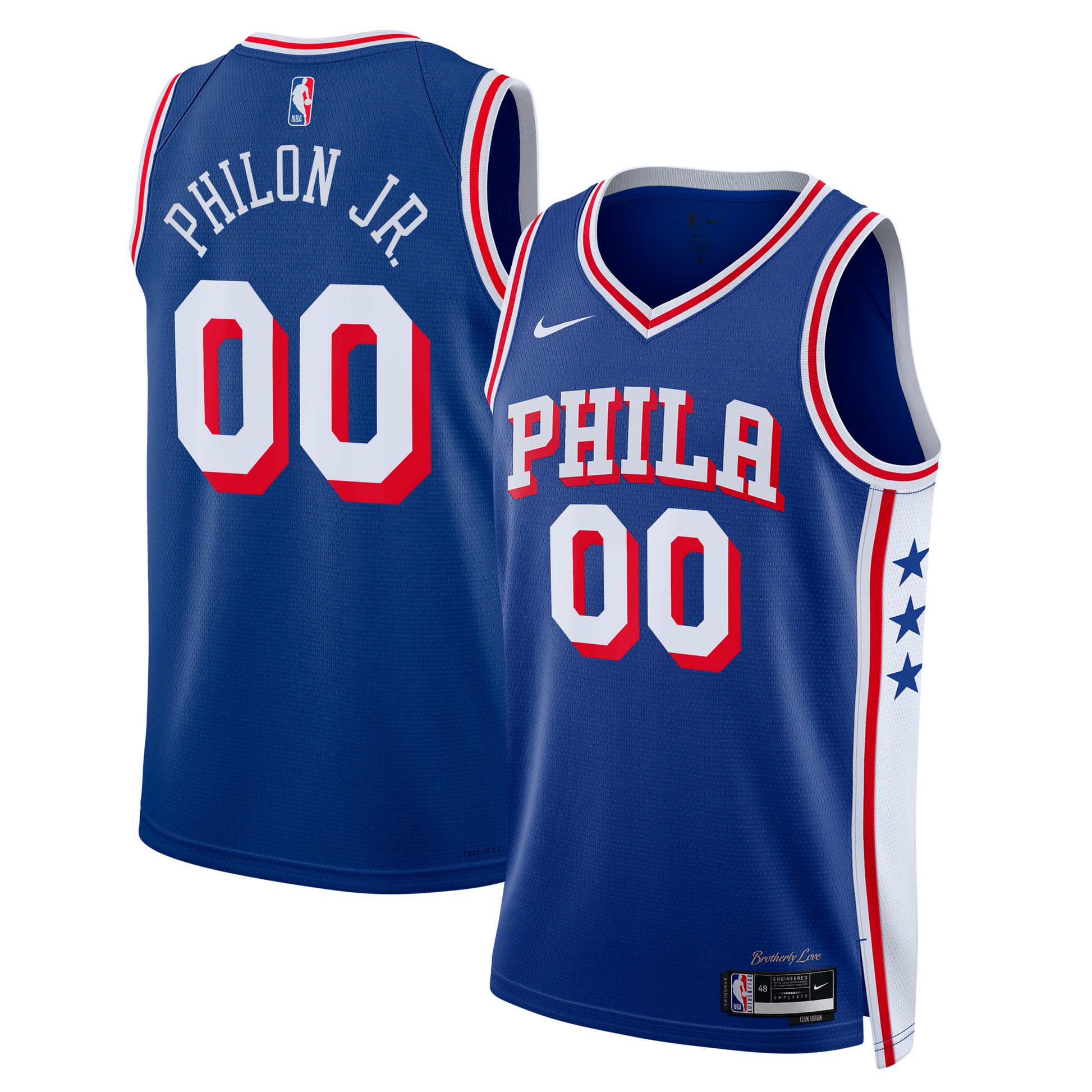 Youth Philadelphia 76ers Labaron Philon Jr. Nike Royal Swingman Jersey - Icon Edition