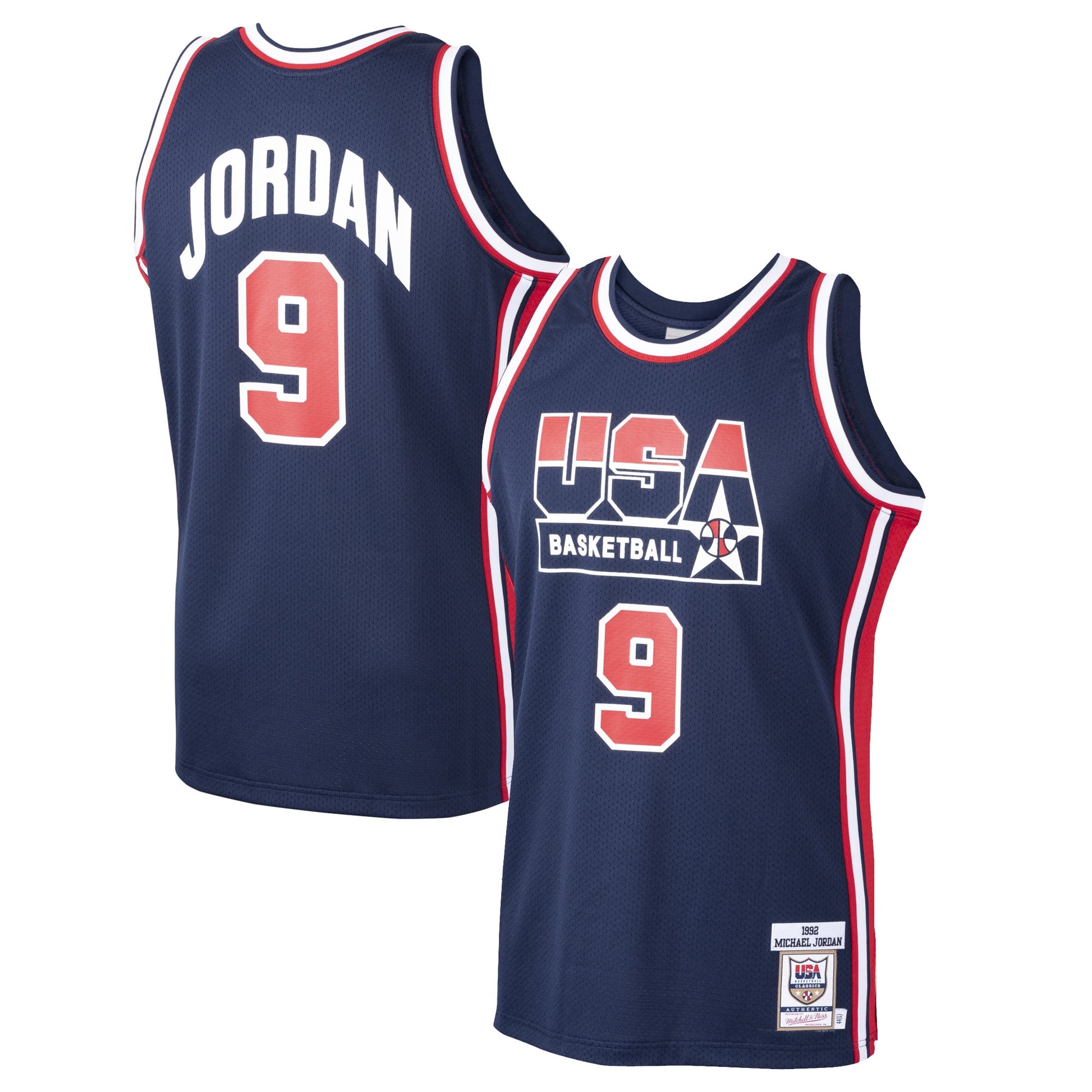 Men's USA Basketball Michael Jordan Mitchell & Ness Navy Home 1992 Dream Team Authentic Jersey