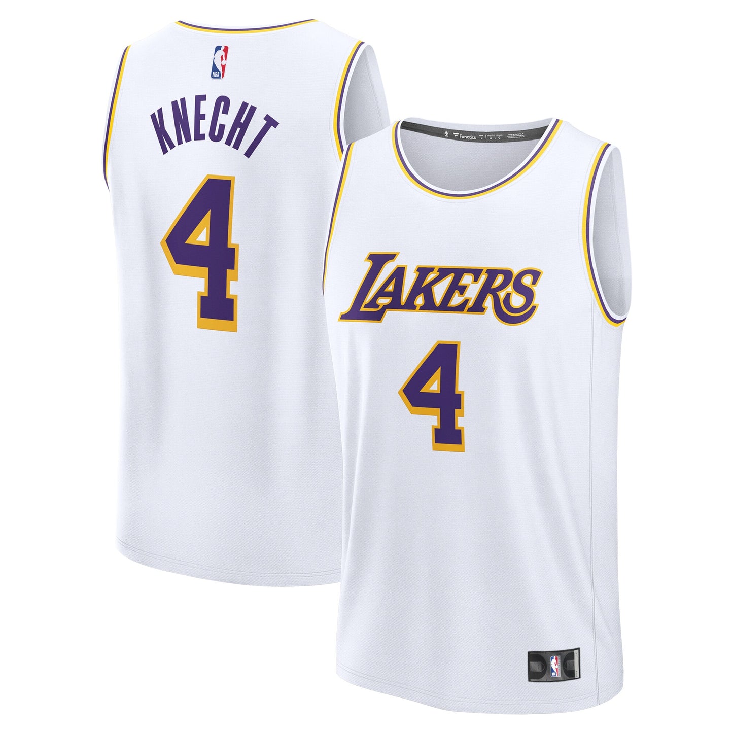 Men's Los Angeles Lakers Dalton Knecht Fanatics White Fast Break Replica Player Jersey - Association Edition