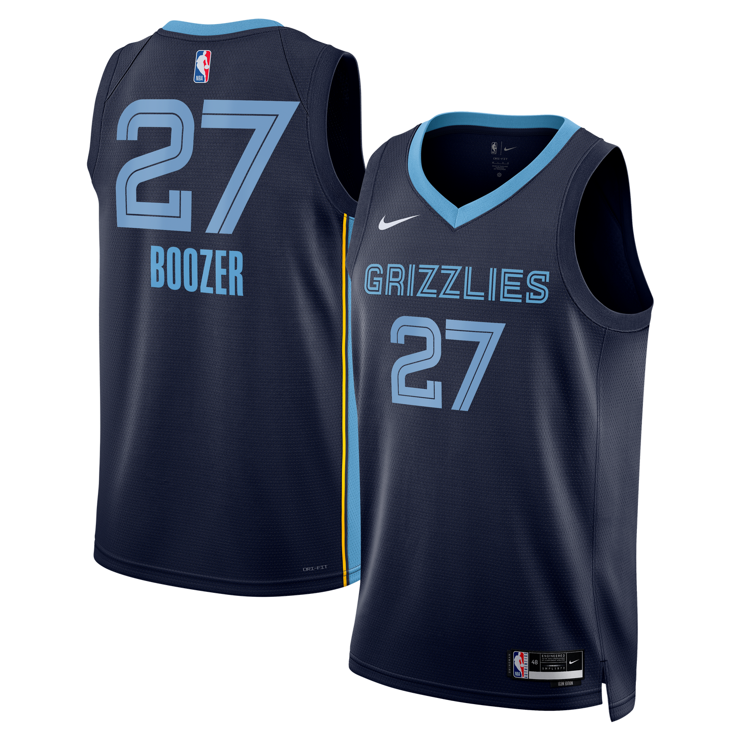 Unisex Memphis Grizzlies Cameron Boozer Nike Navy 2026 NBA Draft Swingman Jersey - Icon Edition