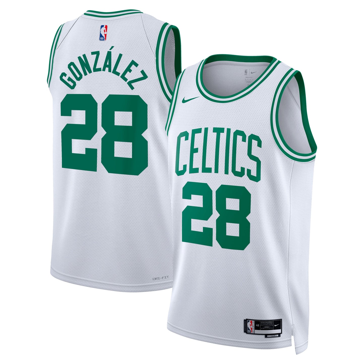 Unisex Boston Celtics Hugo González Nike White Swingman Jersey - Association Edition