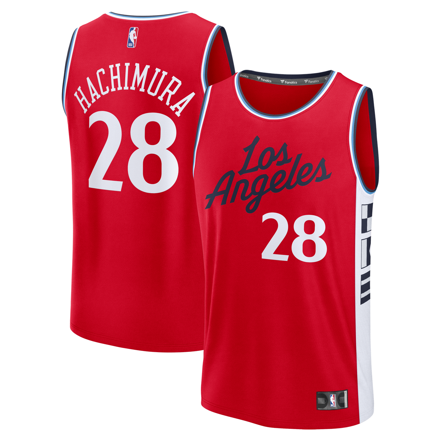 Youth LA Clippers Rui Hachimura Fanatics Red Fast Break Replica Jersey - Statement Edition