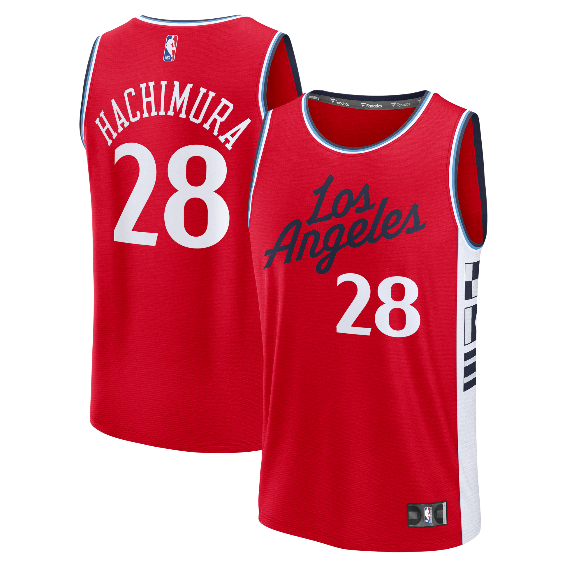 Youth LA Clippers Rui Hachimura Fanatics Red Fast Break Replica Jersey - Statement Edition