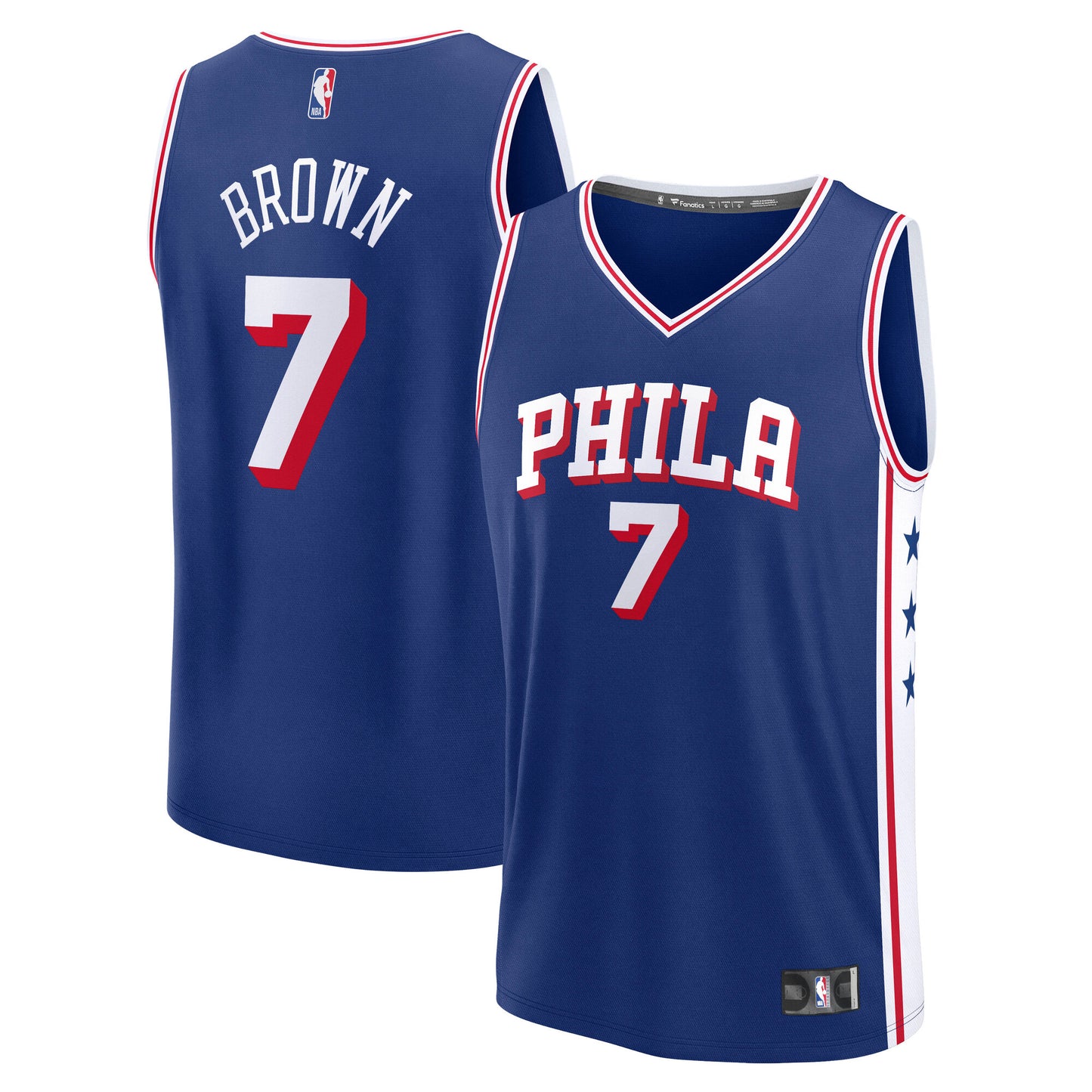 Youth Philadelphia 76ers Jaylen Brown Fanatics Royal Fast Break Replica Jersey - Icon Edition