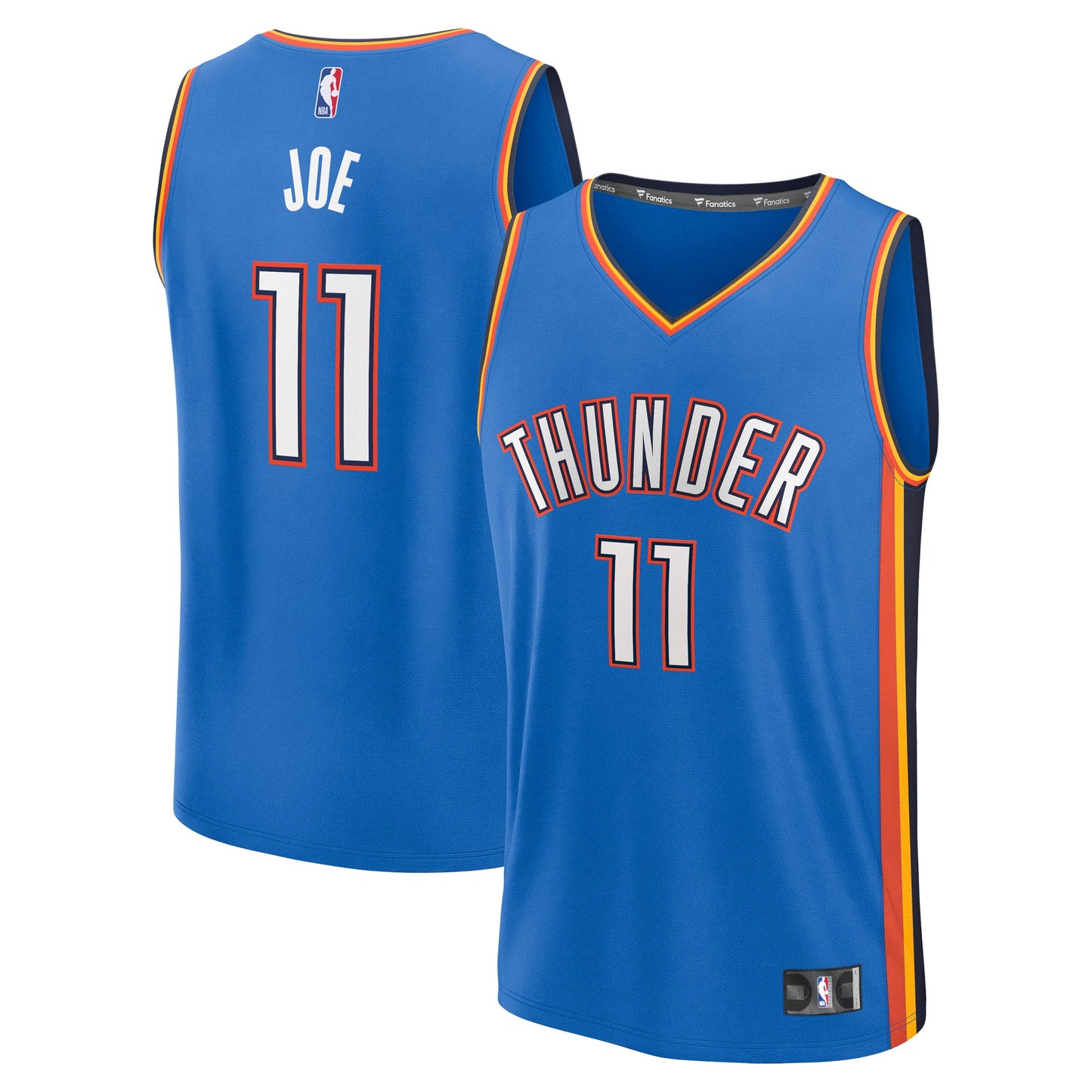 Men's Oklahoma City Thunder Isaiah Joe Fanatics Blue Fast Break Replica Player Jersey - Icon Edition