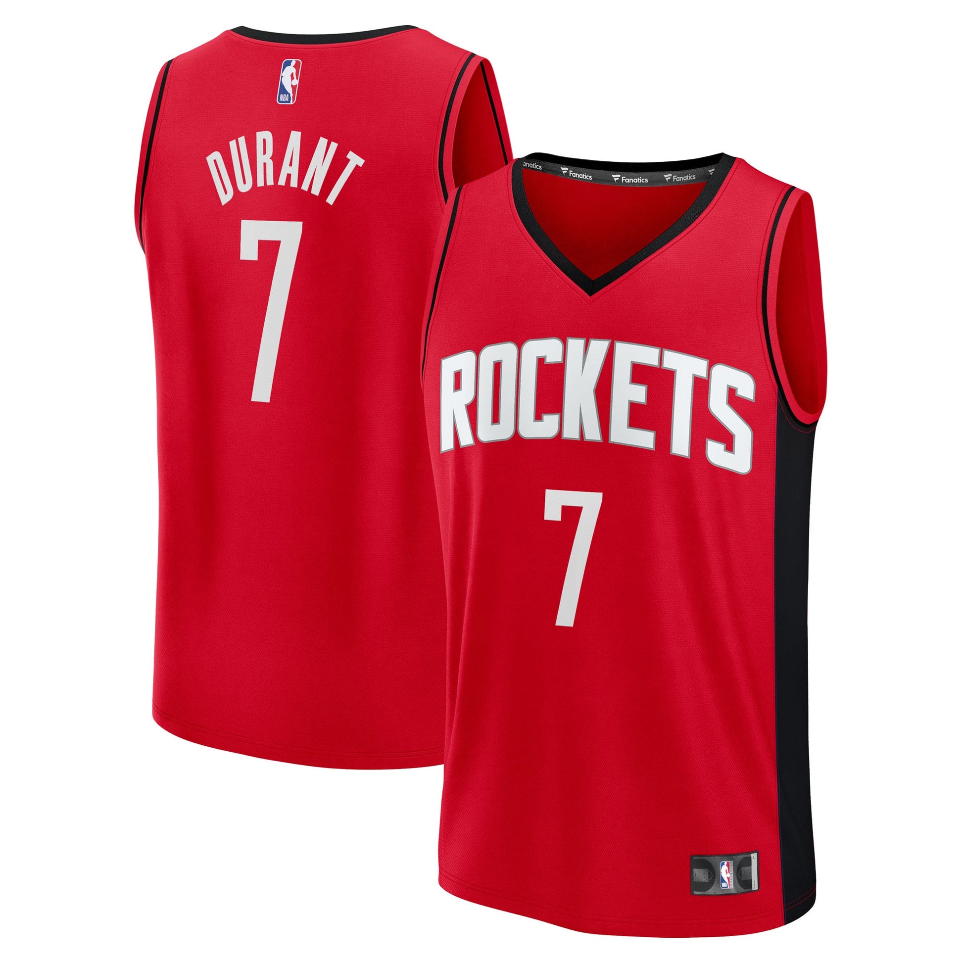 Youth Houston Rockets Kevin Durant Fanatics Red Fast Break Replica Player Jersey - Icon Edition