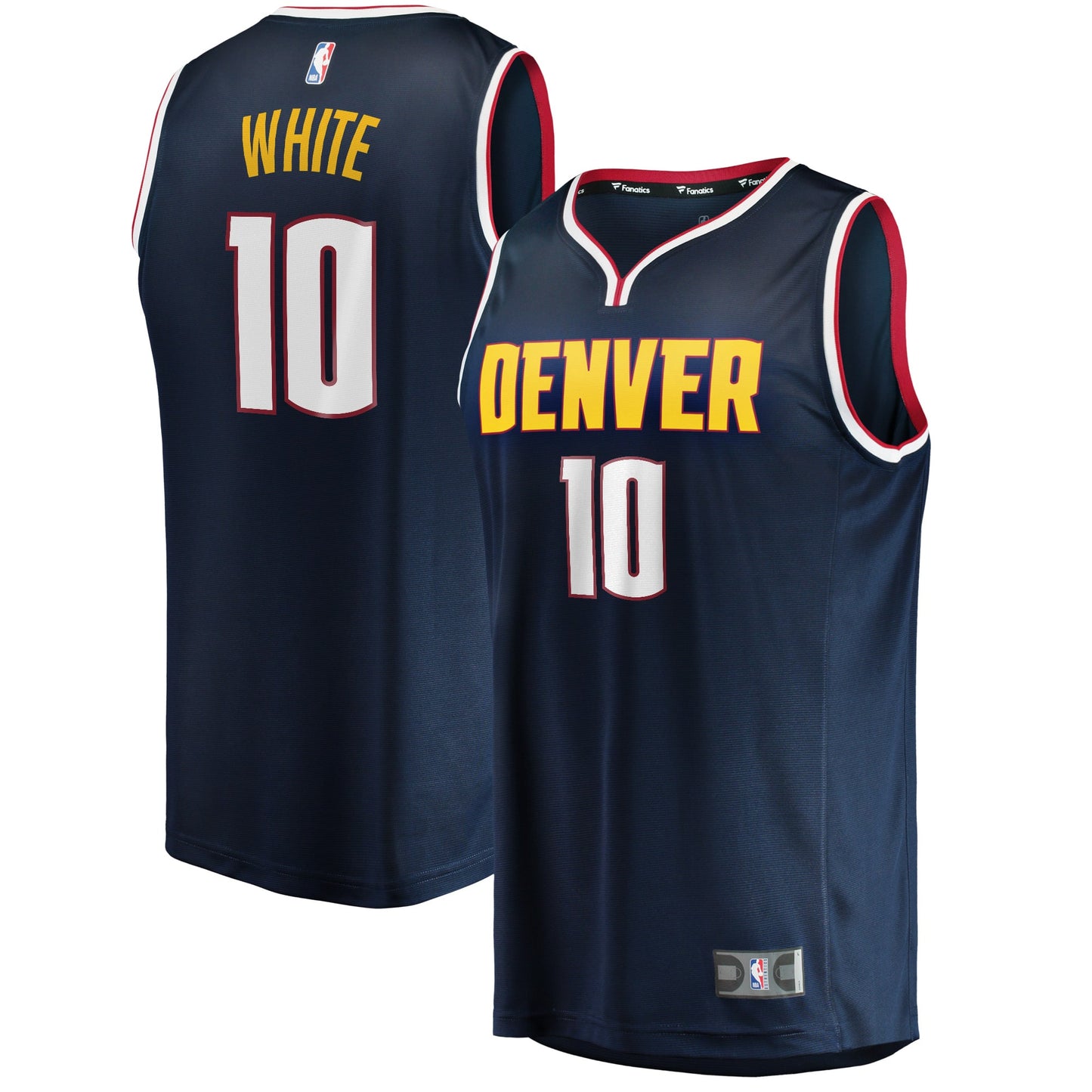Youth Denver Nuggets Jack White Fanatics Navy Fast Break Player Jersey - Icon Edition