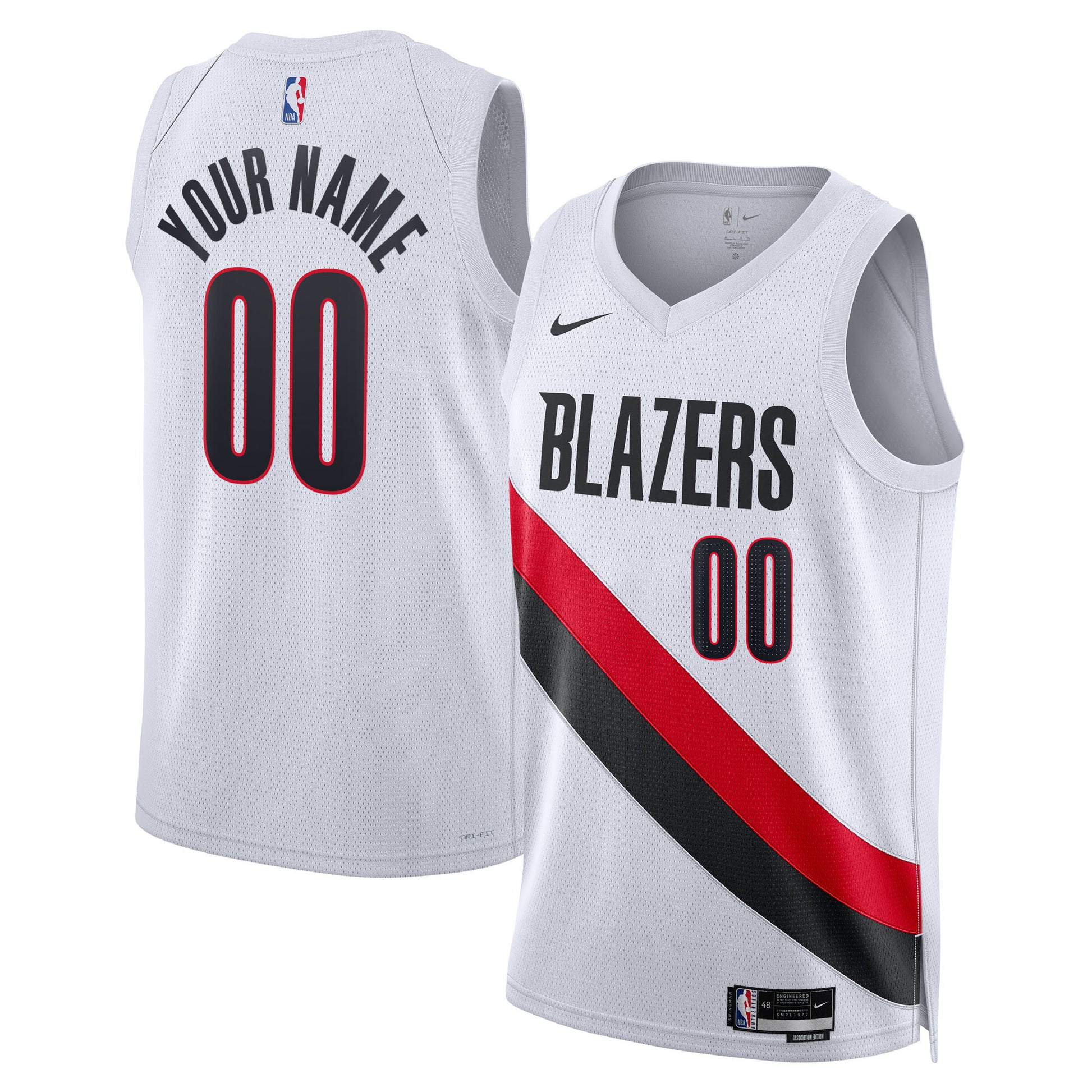 Unisex Portland Trail Blazers Nike White Swingman Custom Jersey - Association Edition