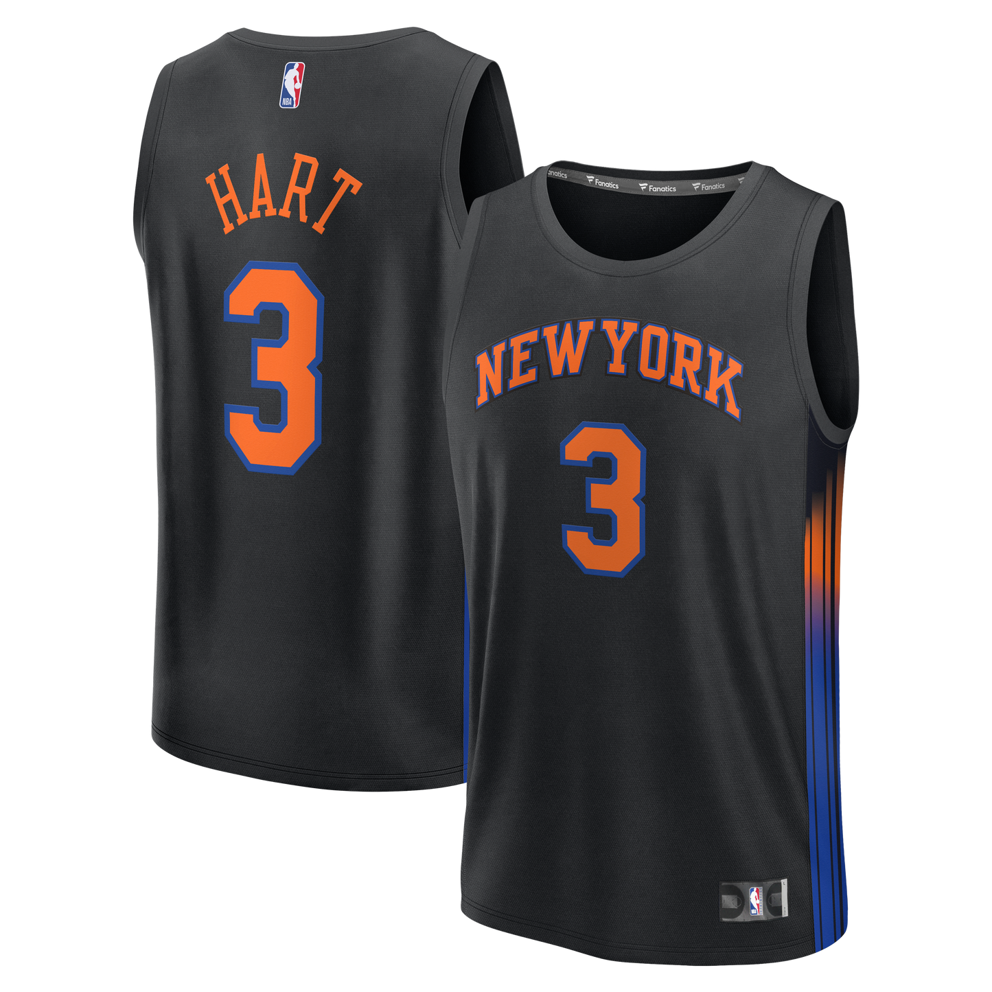Youth New York Knicks Josh Hart Fanatics Black Fast Break Jersey - Statement Edition