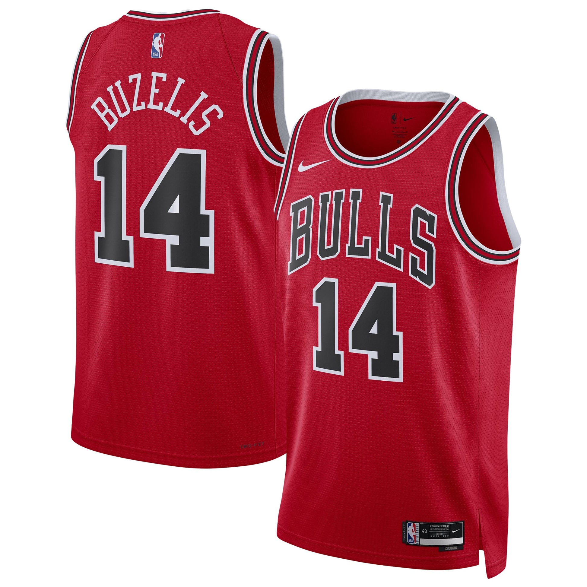 Unisex Chicago Bulls Matas Buzelis Nike Red Swingman Player Jersey - Icon Edition