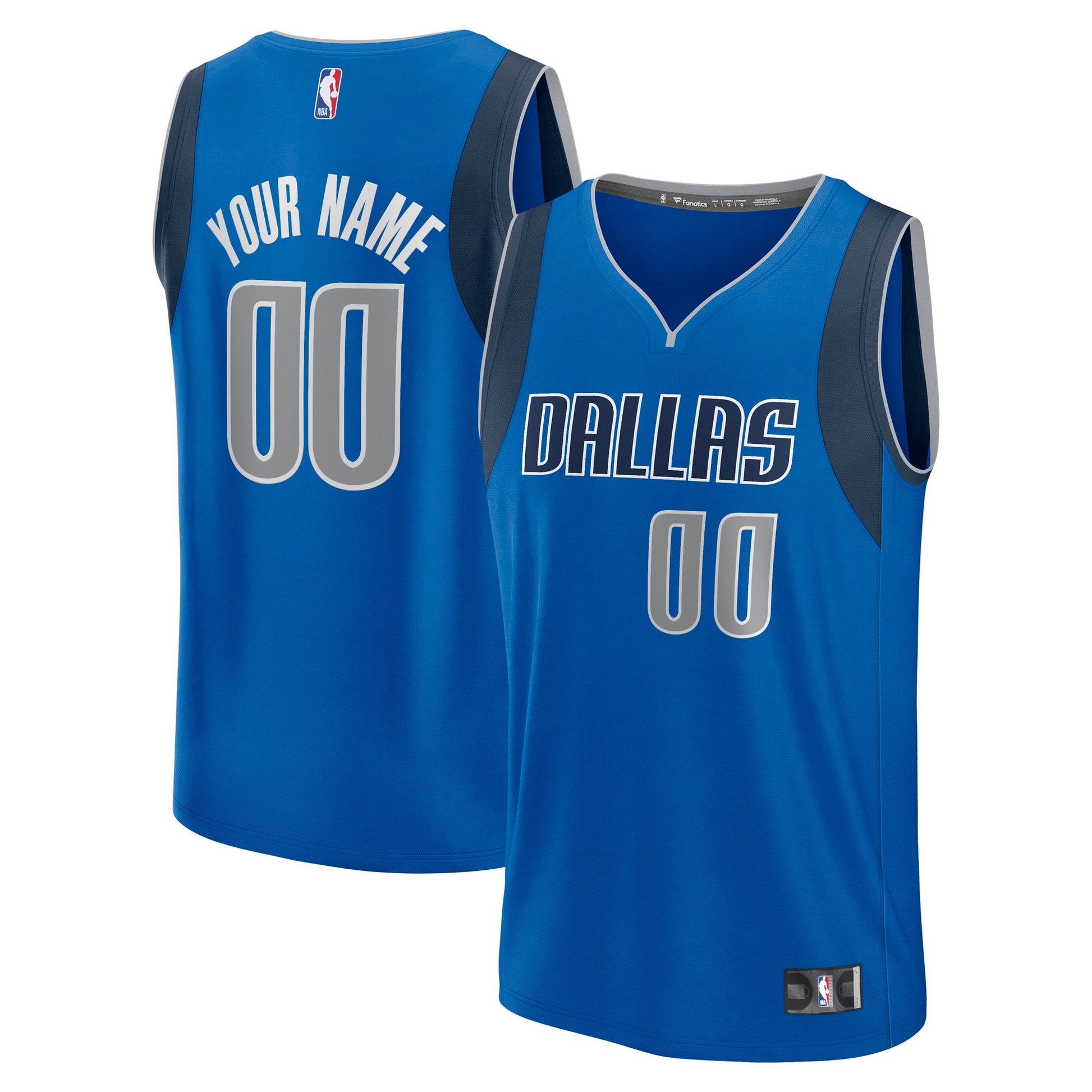 Youth Dallas Mavericks Fanatics Blue Fast Break Custom Replica Jersey - Icon Edition