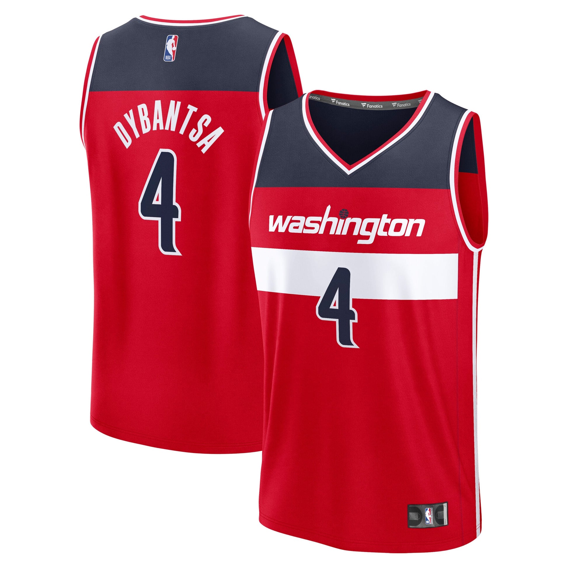 Youth Washington Wizards AJ Dybantsa Fanatics Red 2026 NBA Draft First Round Pick Fast Break Replica Jersey - Icon Edition