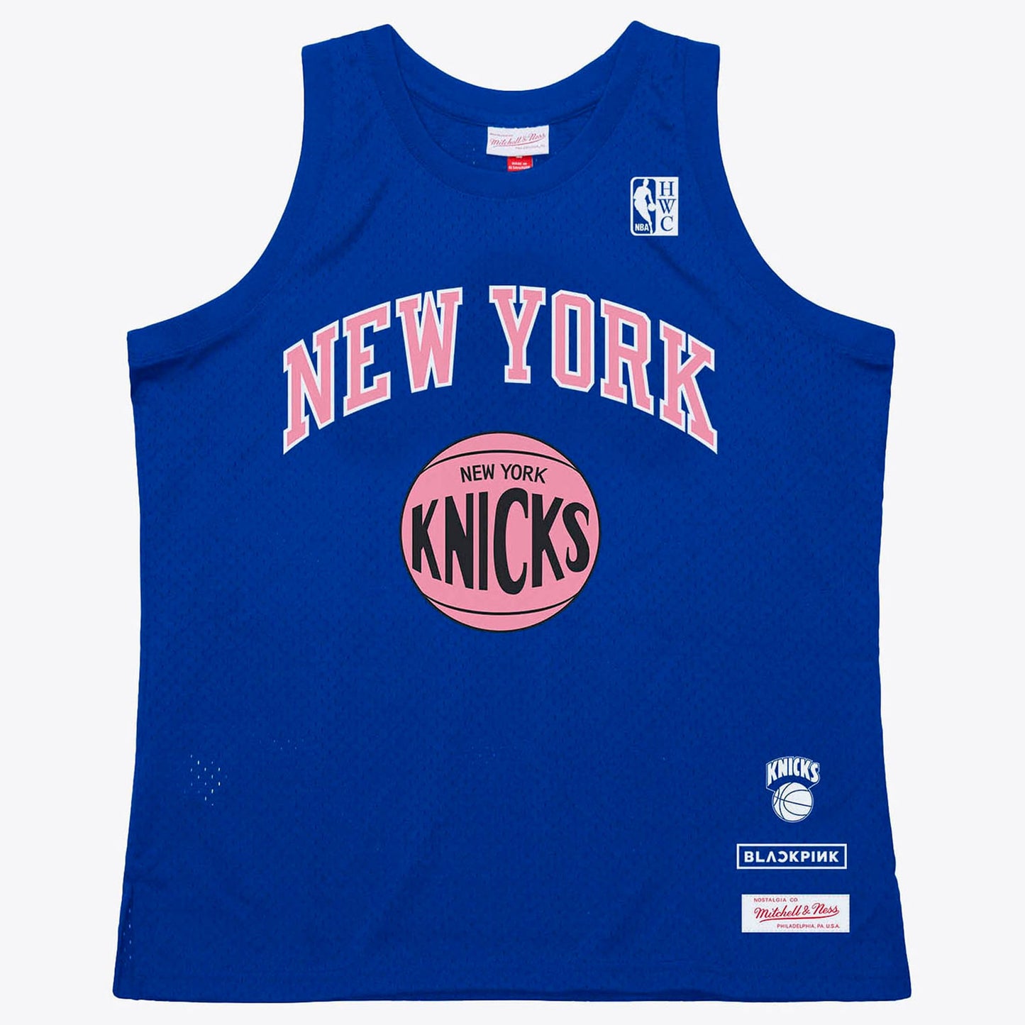 Men's New York Knicks  Mitchell & Ness x BLACKPINK Blue Hardwood Classics Swingman Jersey - Limited Edition