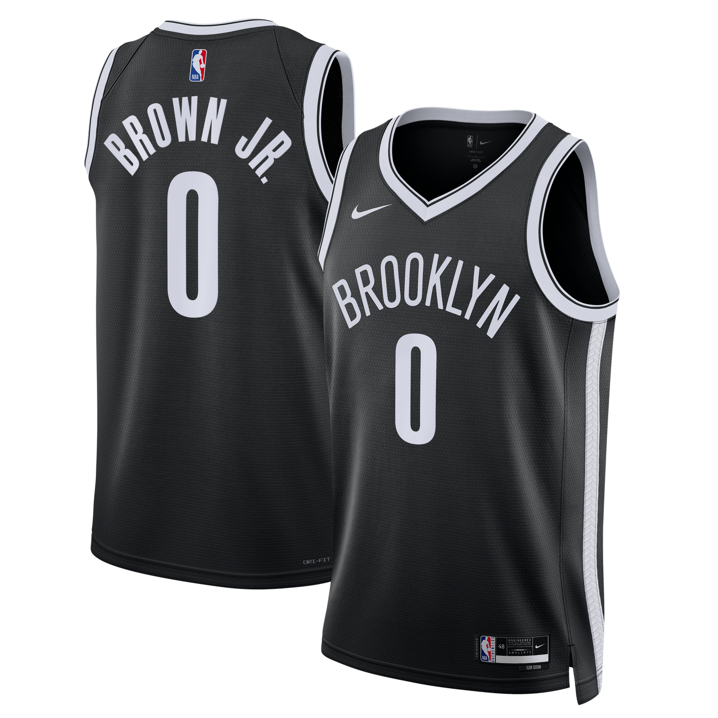 Unisex Brooklyn Nets Mikel Brown Jr. Nike Black Swingman Jersey - Icon Edition