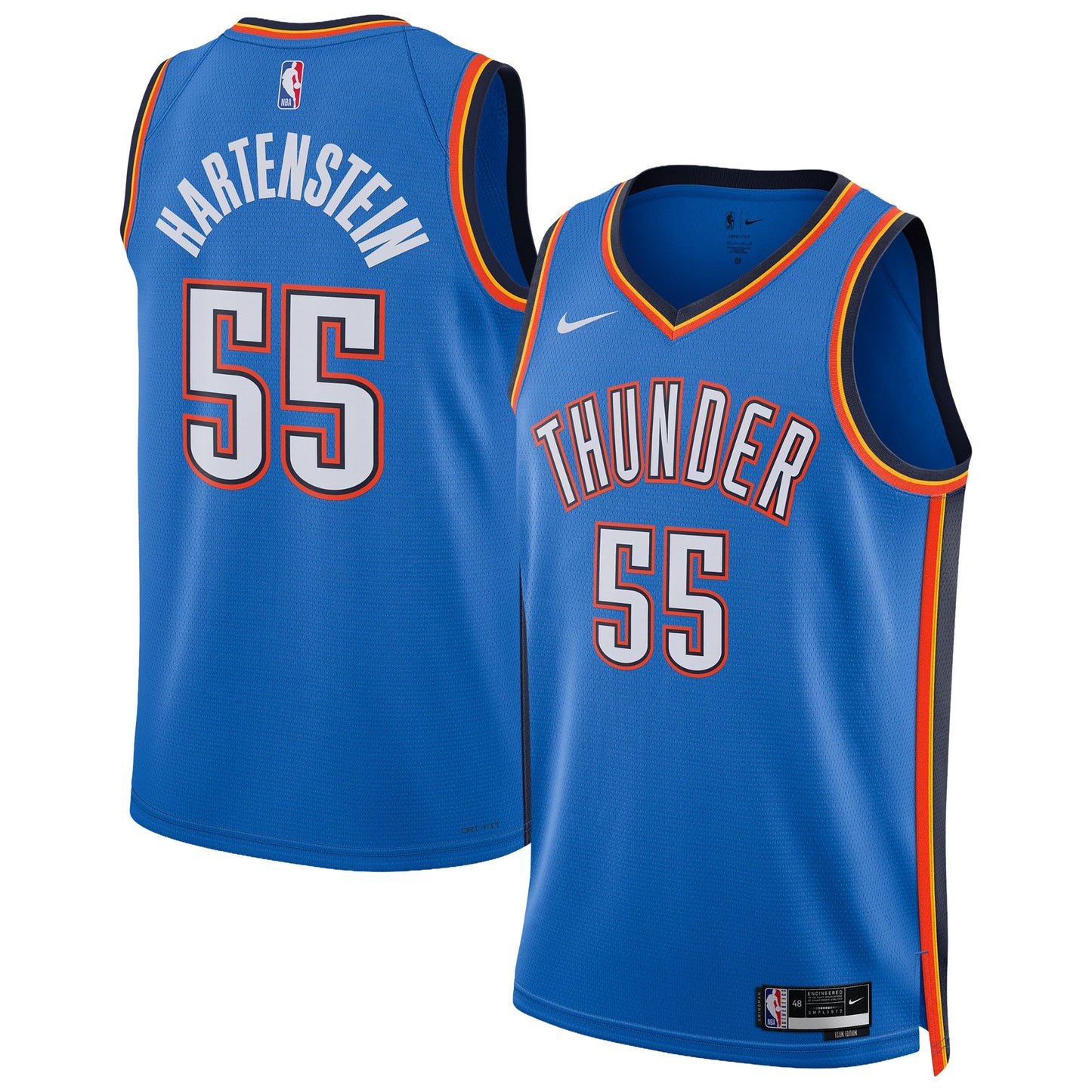 Unisex Oklahoma City Thunder Isaiah Hartenstein Nike Blue Swingman Jersey - Icon Edition