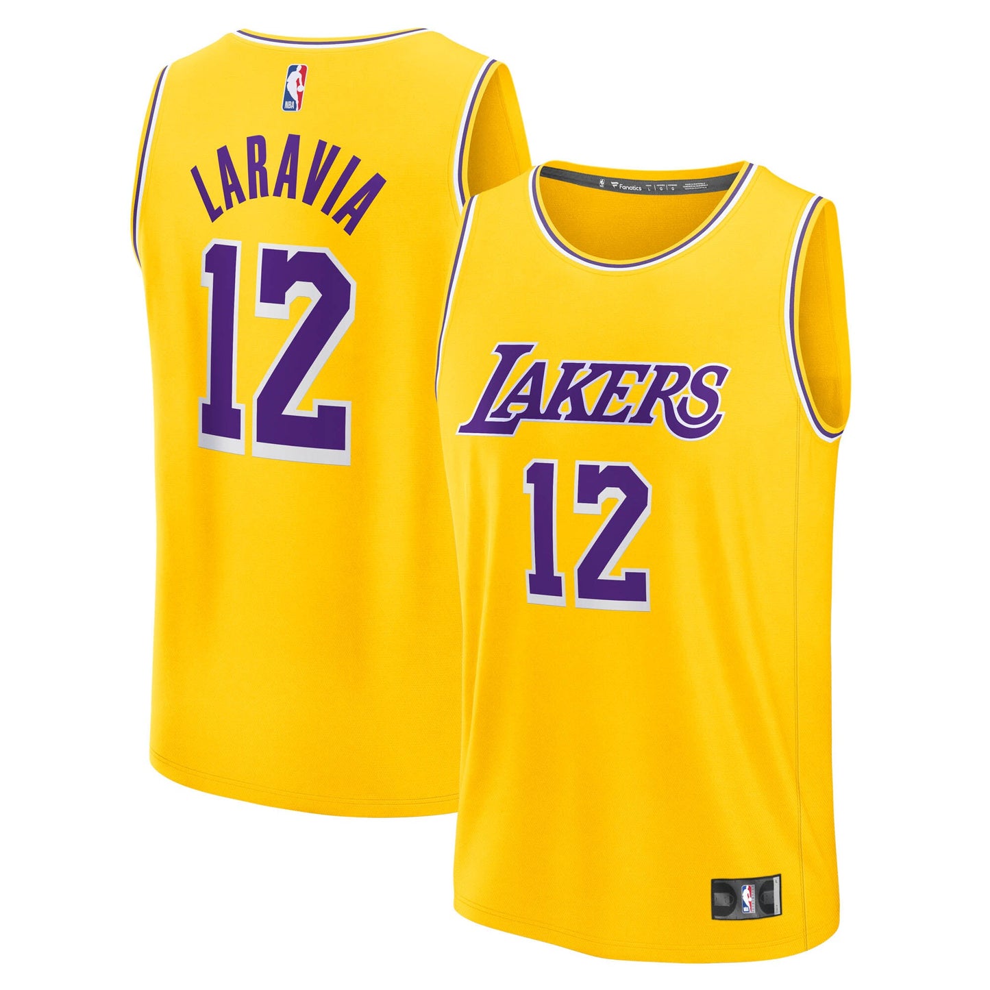 Men's Los Angeles Lakers Jake LaRavia Fanatics Gold Fast Break Replica Jersey - Icon Edition