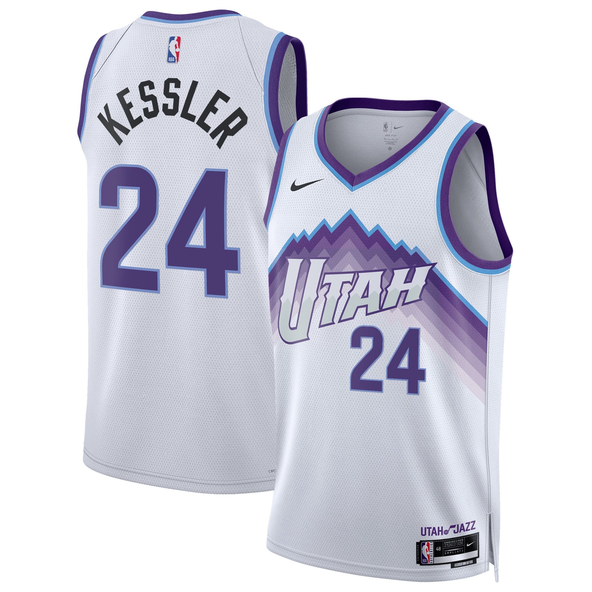 Unisex Utah Jazz Walker Kessler Nike White Swingman Jersey - Association Edition