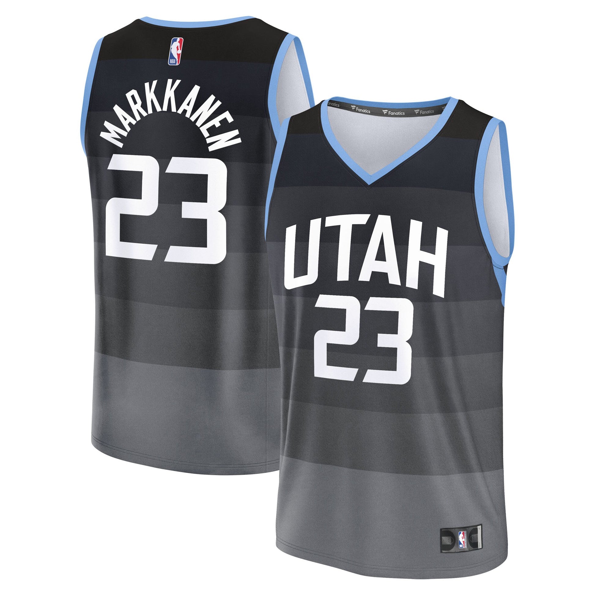 Men's Utah Jazz Lauri Markkanen Fanatics Black 2025/26 City Edition Fast Break Jersey