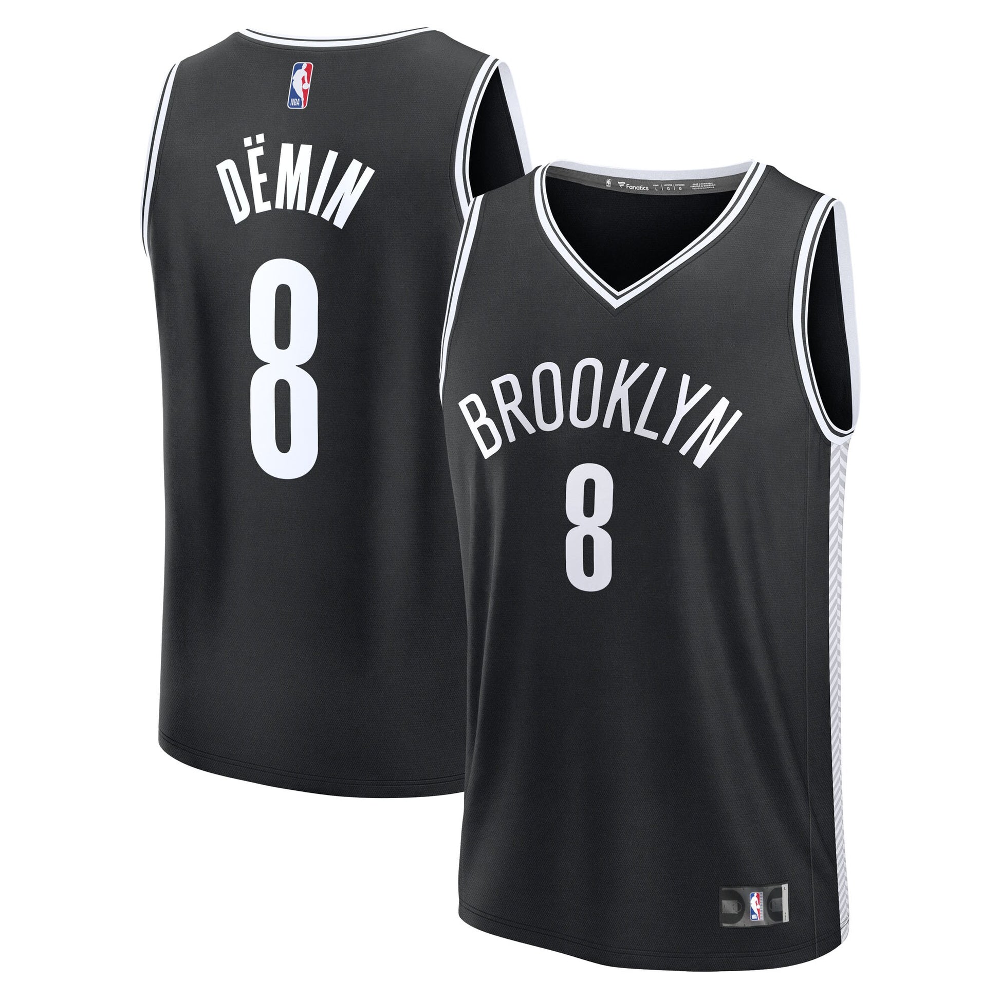 Youth Brooklyn Nets Egor Dëmin Fanatics Black Fast Break Replica Jersey - Icon Edition