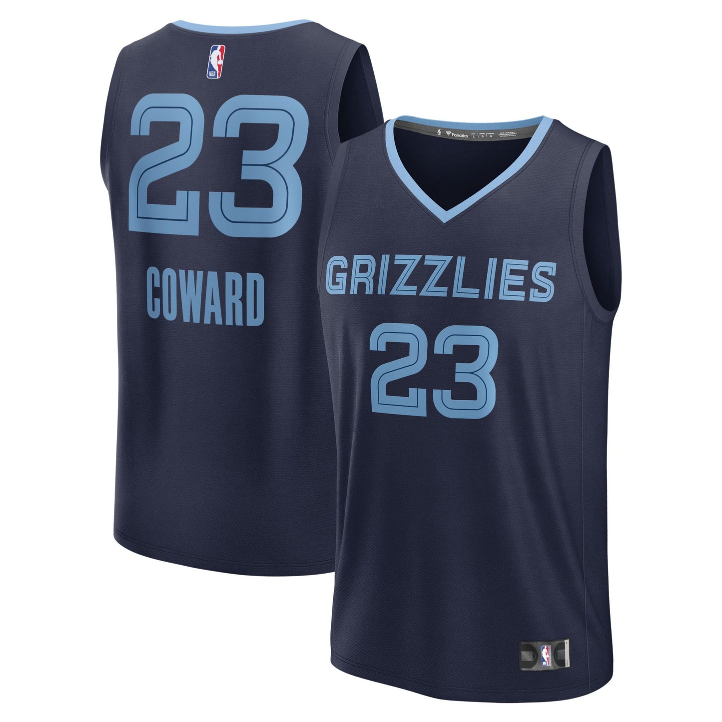 Men's Memphis Grizzlies Cedric Coward Fanatics Navy 2025 NBA Draft First Round Pick Fast Break Replica Jersey - Icon Edition