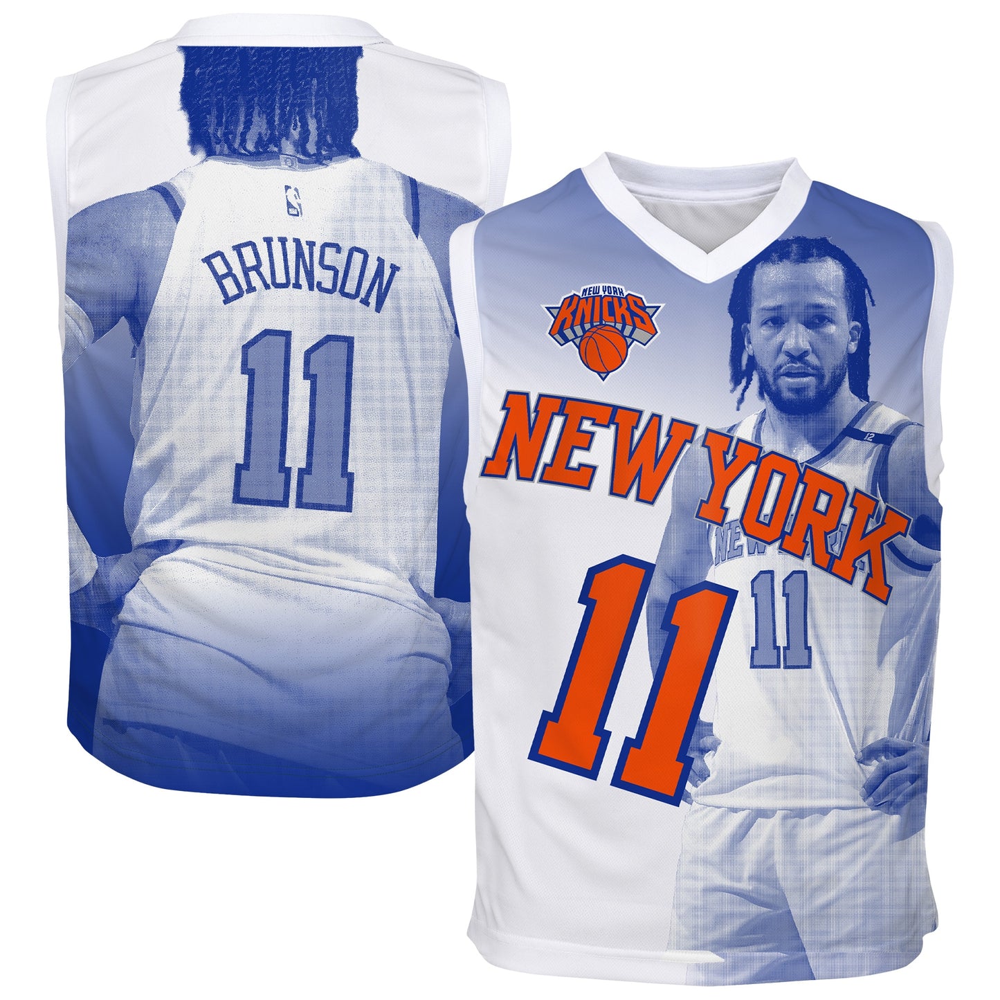 Youth New York Knicks Jalen Brunson Outerstuff Blue Hometown Fashion Jersey