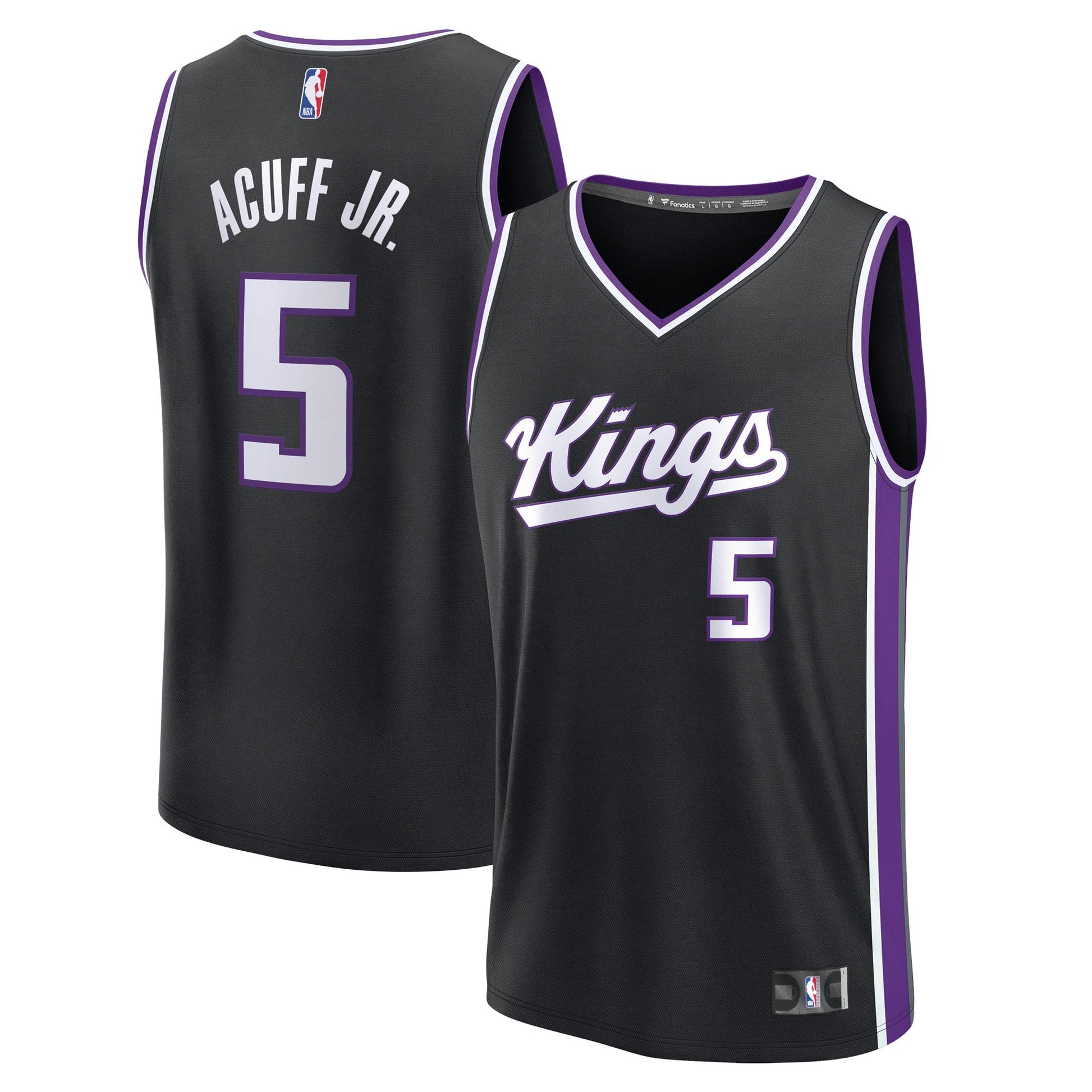 Youth Sacramento Kings Darius Acuff Jr. Fanatics Black Fast Break Replica Jersey - Icon Edition