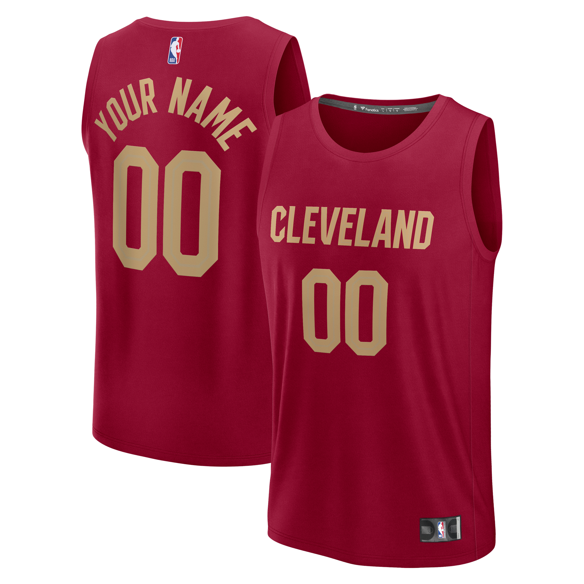 Youth Cleveland Cavaliers Fanatics Red Fast Break Custom Jersey - Icon Edition