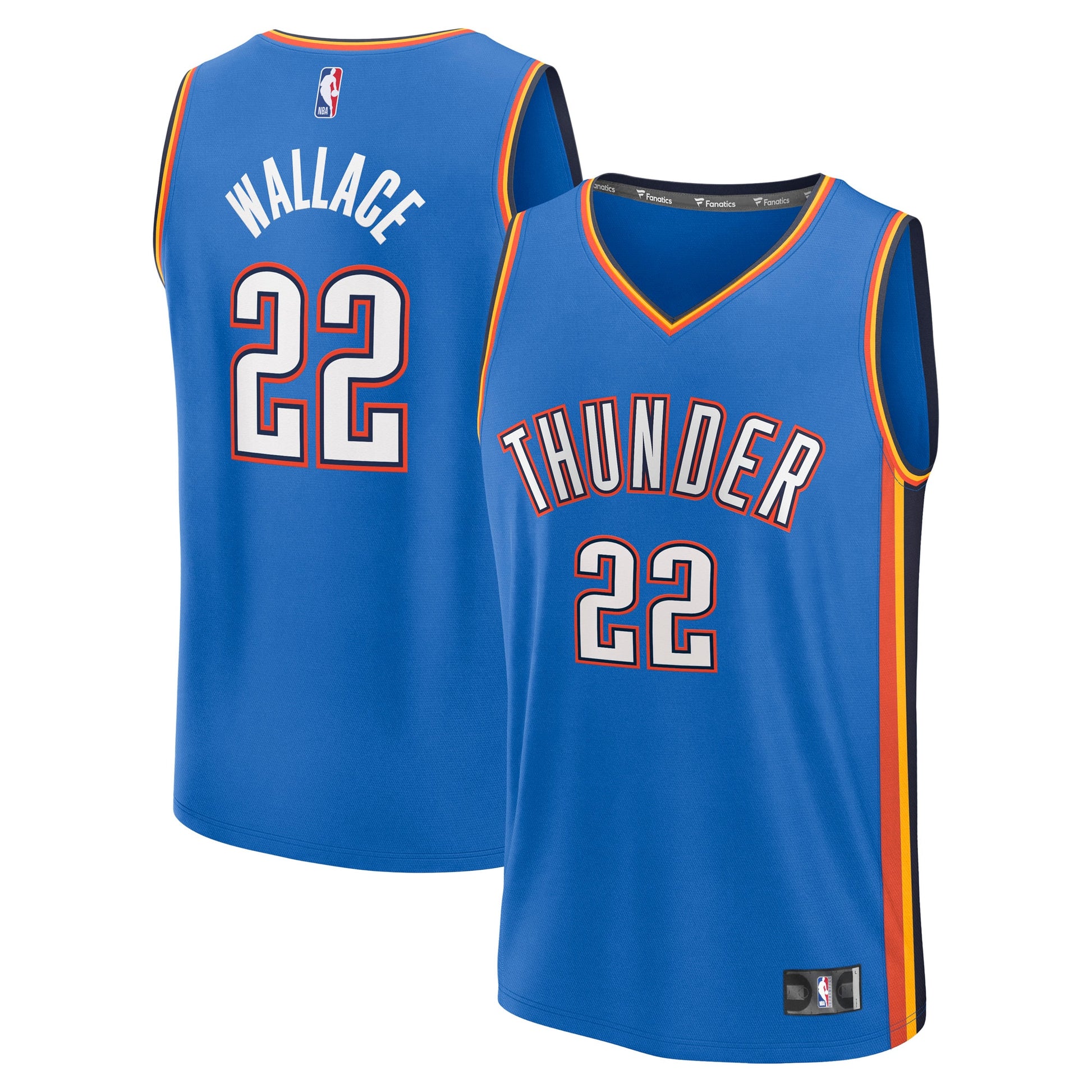 Men's Oklahoma City Thunder Cason Wallace Fanatics Blue Fast Break Replica Player Jersey - Icon Edition
